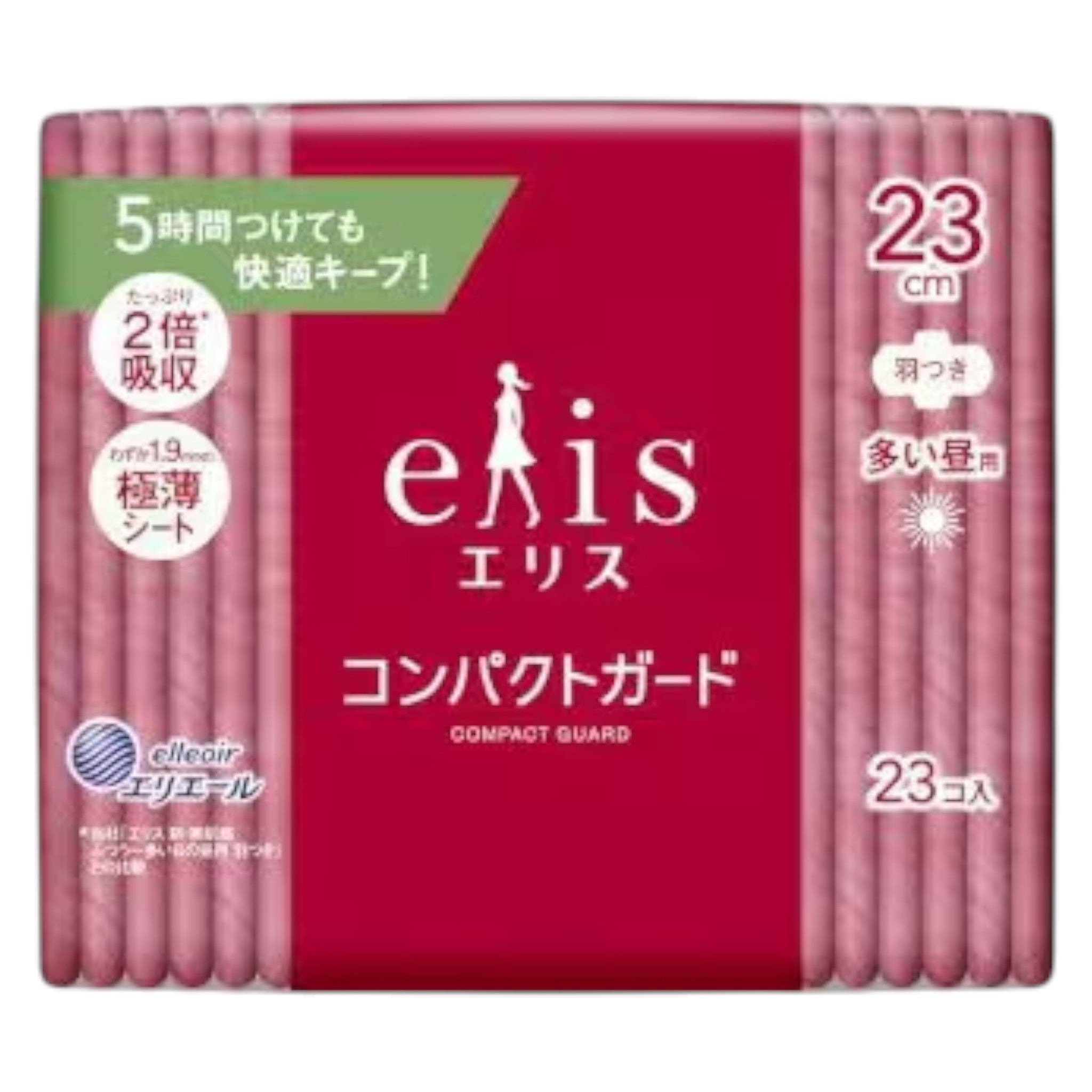 엘리스 콤팩트가드 생리대 날개형 23매입 (많은날 낮용)