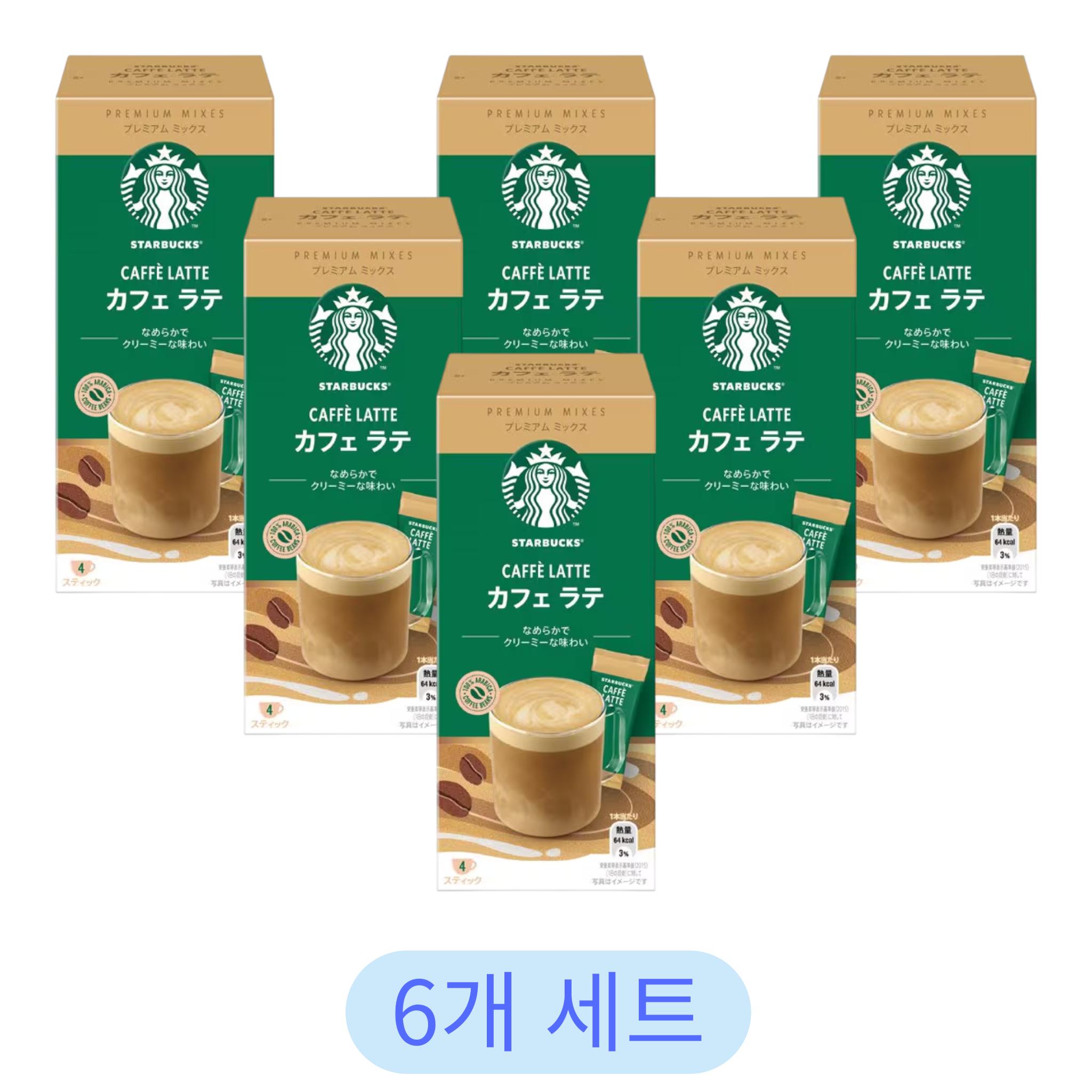 네슬레 스타벅스 프리미엄 믹스 카페 라떼 4개입 (6개 세트)