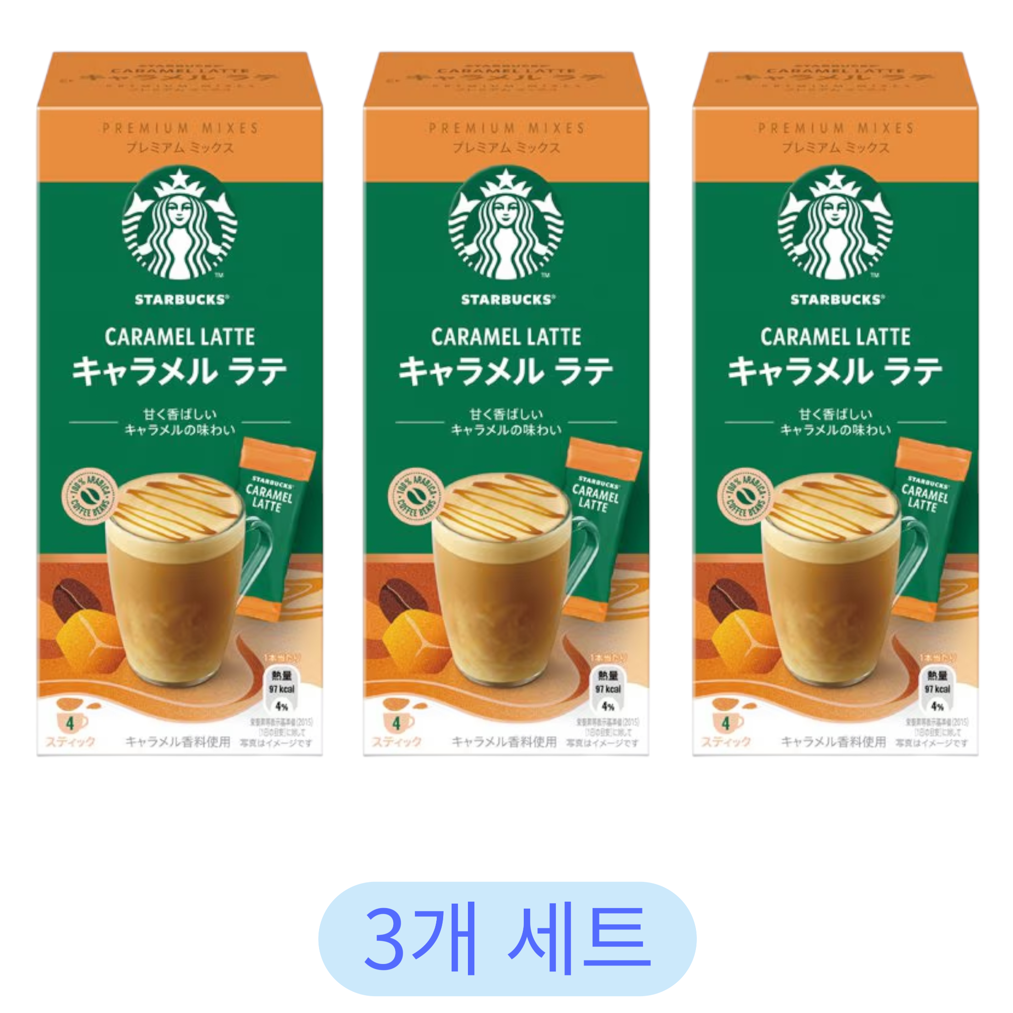 네슬레 스타벅스 프리미엄 믹스 캐러멜 라떼 4개입 (3개 세트)