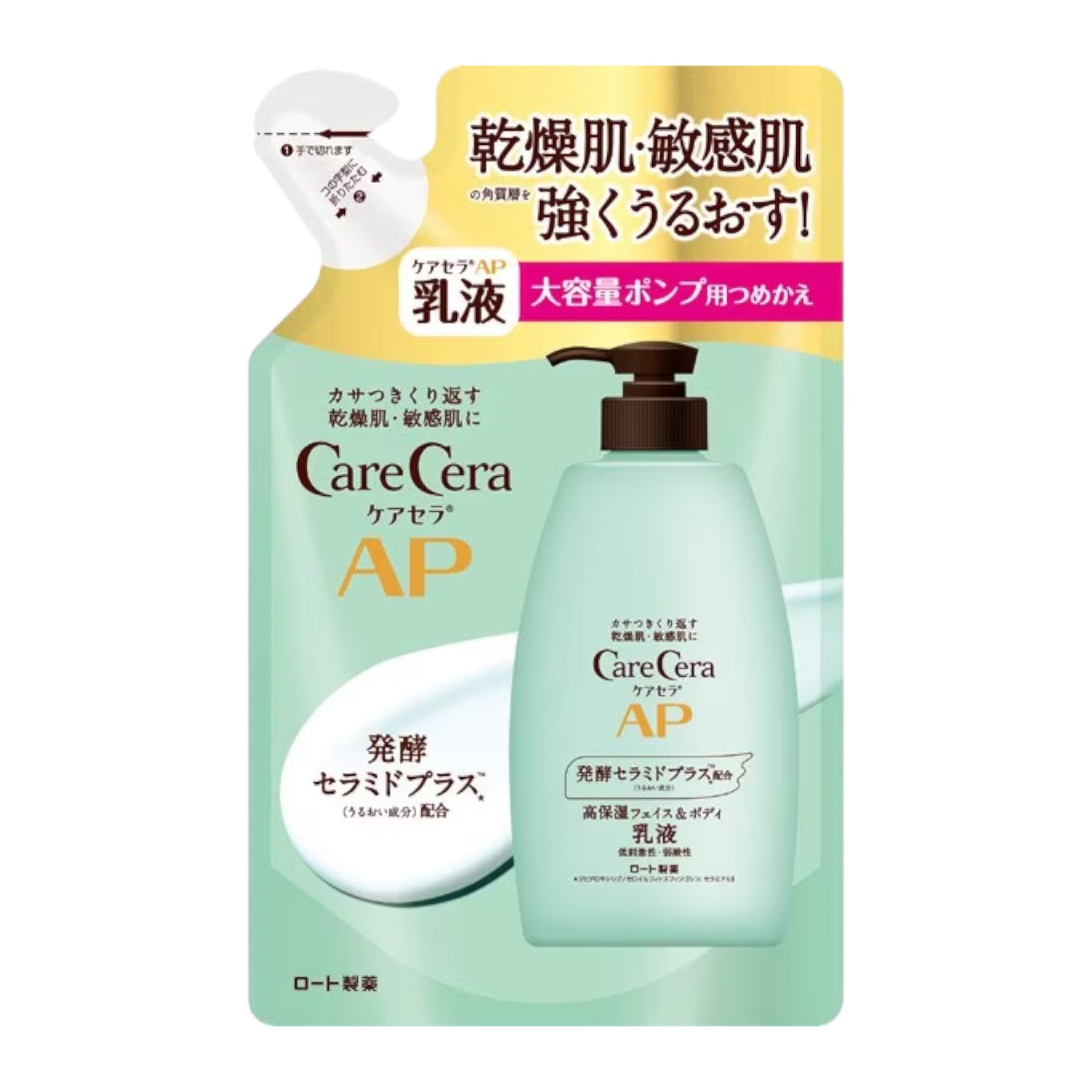 로토제약 케어세라 AP 페이스 앤 바디 유액 대용량 리필 370ml
