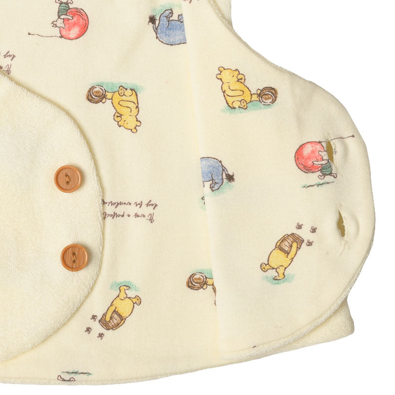 阿卡醬混合寶寶鈕扣背心經典淺米色 50–70cm