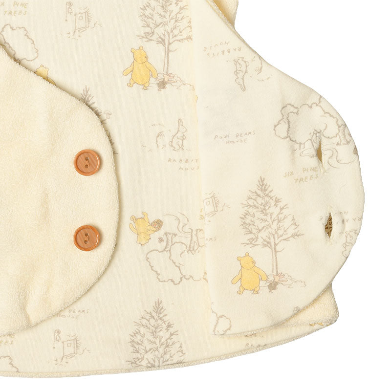 阿卡醬混合寶寶鈕扣背心經典淺米色 50–70cm