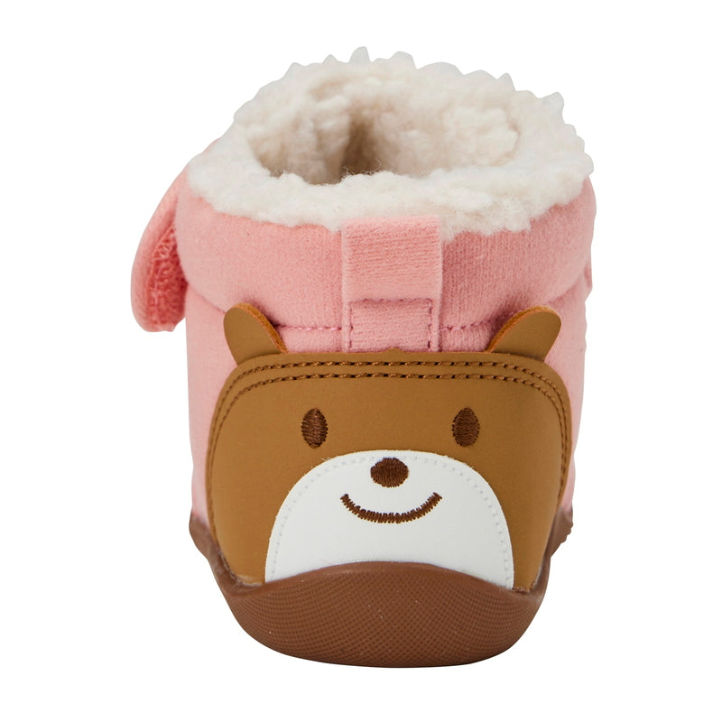 米奇屋 HOT BISCUITS 嬰兒毛絨保暖首鞋 粉色 (115-135)