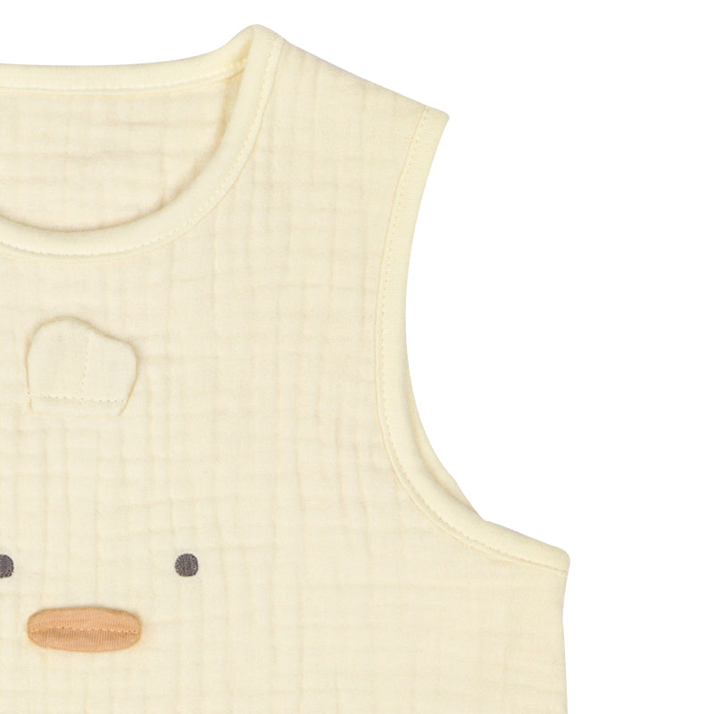 아카짱혼포 베이비 6중 거즈 베스트 크림 50–70cm