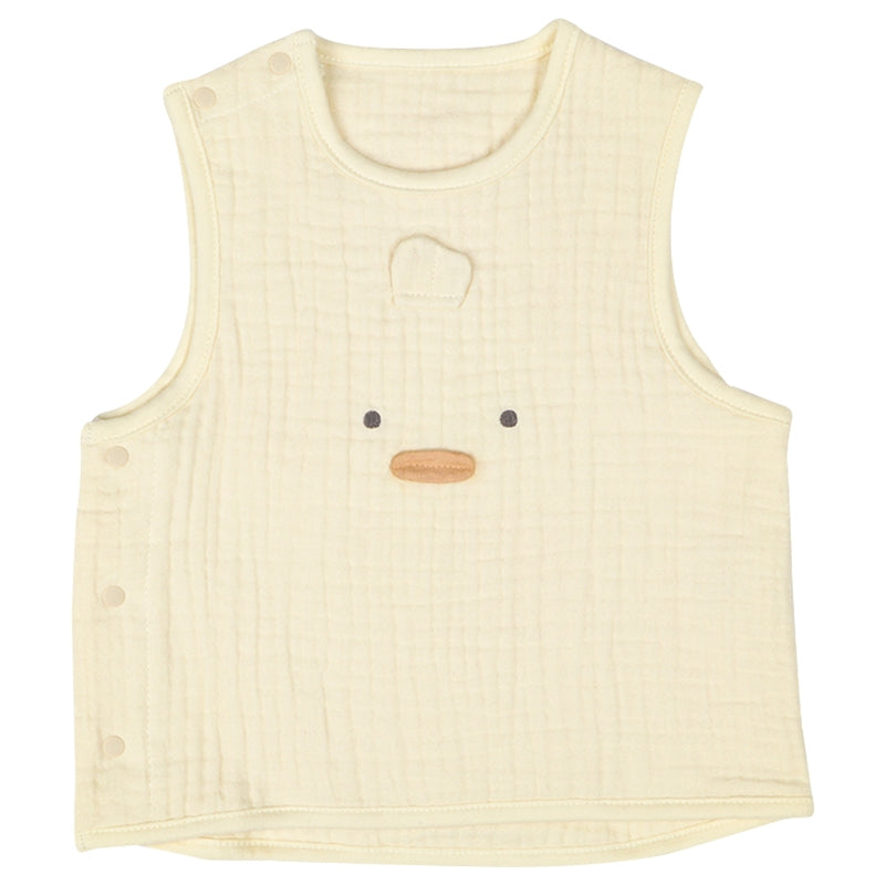 아카짱혼포 베이비 6중 거즈 베스트 크림 50–70cm