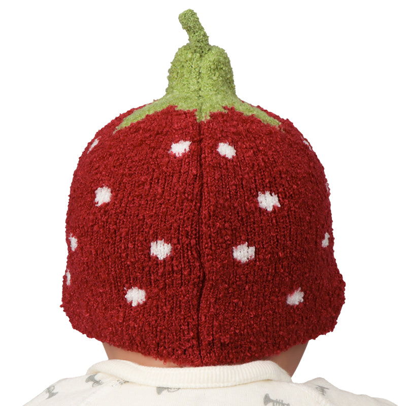 아카짱혼포 딸기 니트모자 와인 (38–50cm)