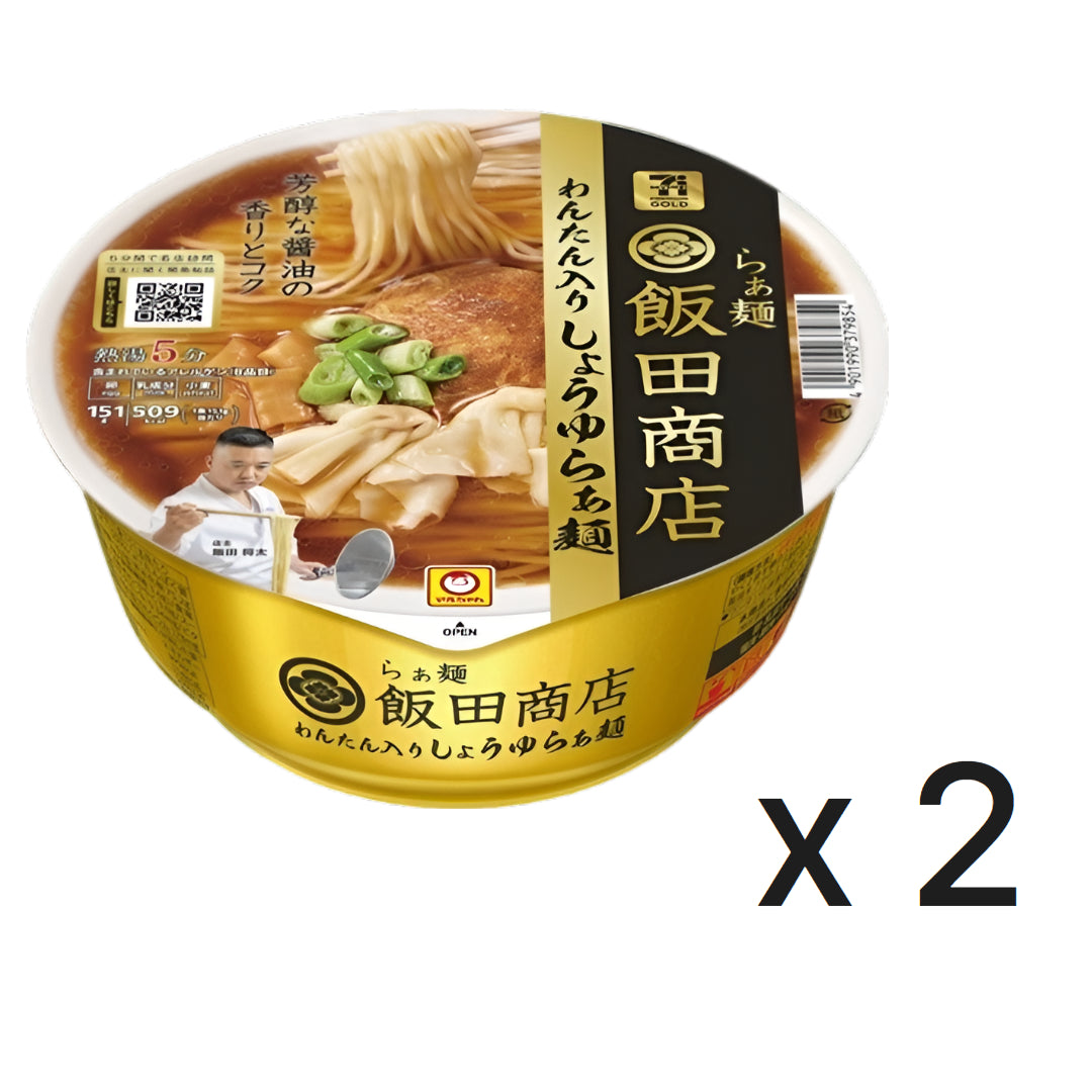 세븐프리미엄 골드 이이다쇼텐 완탕 간장 라면 151g 세븐프리미엄 컵라면 x 2개