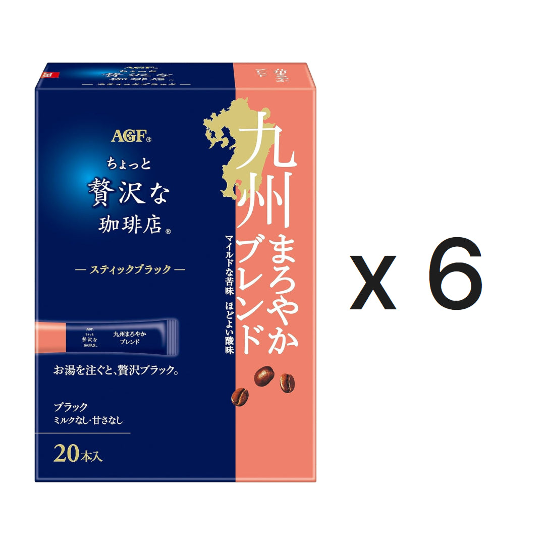 AGF 조금 더 고급스러운 커피 스틱 블랙 규슈 마일드 블렌드 20개입 6개