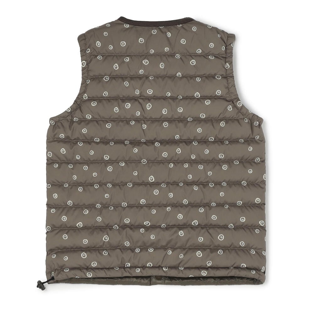 단톤 KIDS' INNER DOWN CREWNECK VEST PLAID POLKA DOT