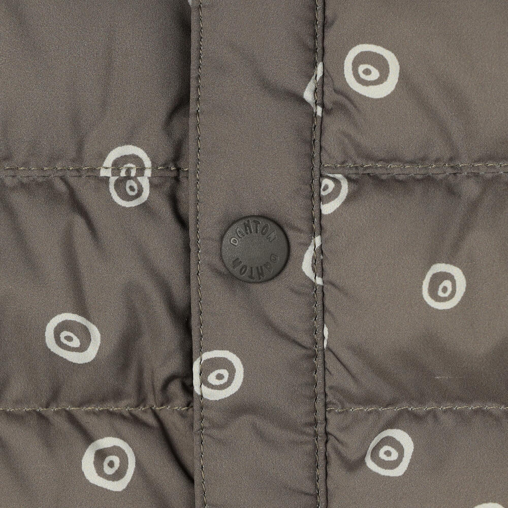 단톤 KIDS' INNER DOWN CREWNECK VEST PLAID POLKA DOT