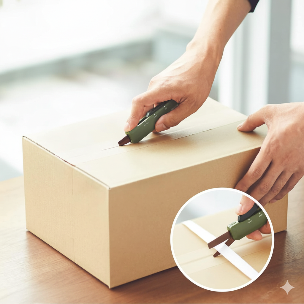 코쿠요 KOKUYO 2Way 휴대용 가위 하코아케 티타늄 블랙