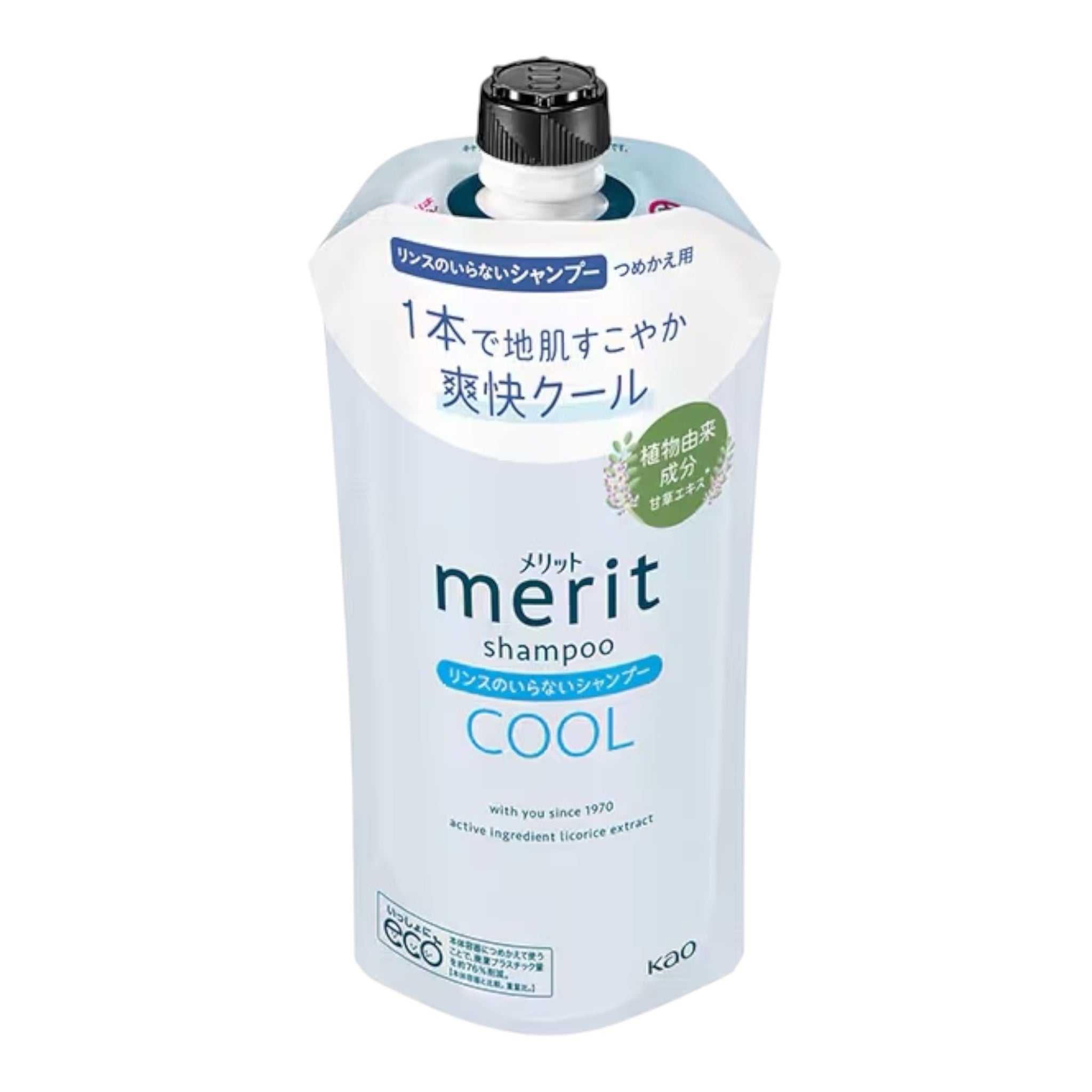 카오 메리트 린스가 필요 없는 샴푸 쿨 타입 리필형 320ml