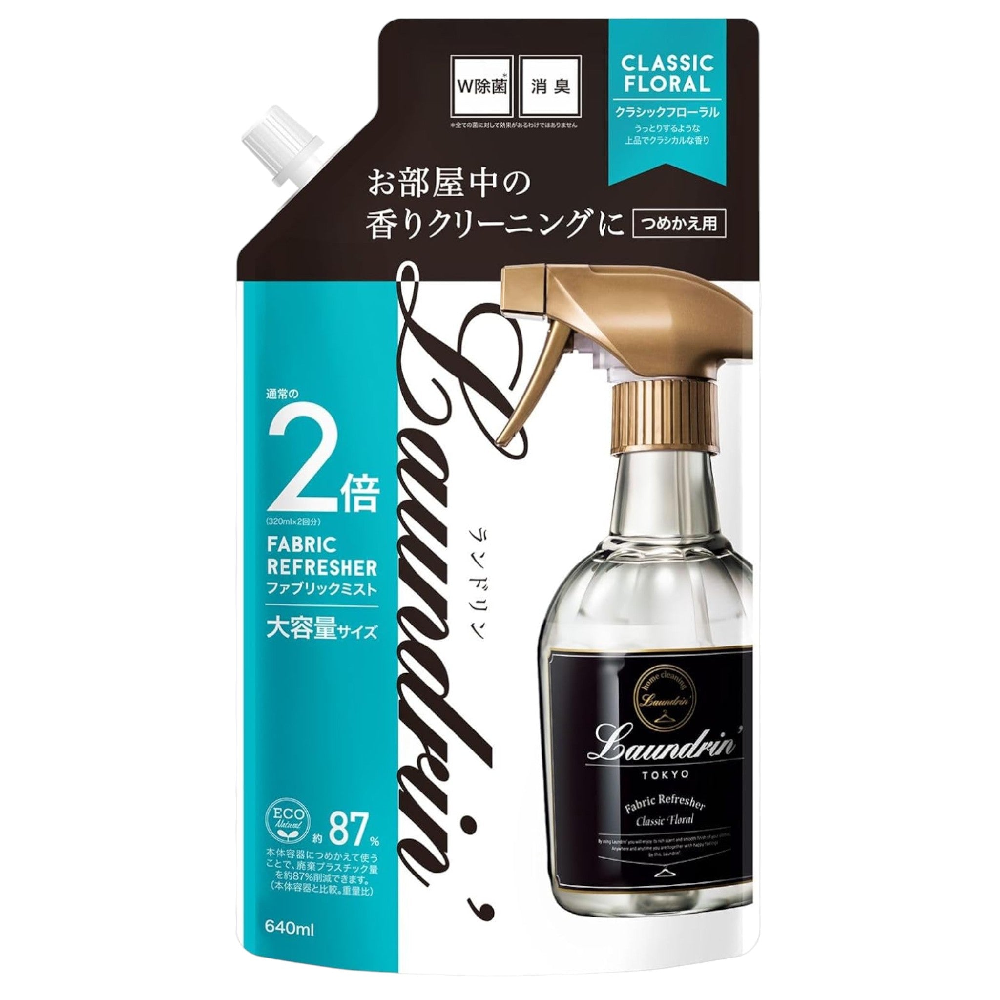 란도린 패브릭 미스트 클래식 플로럴 리필 640ml (2회분)