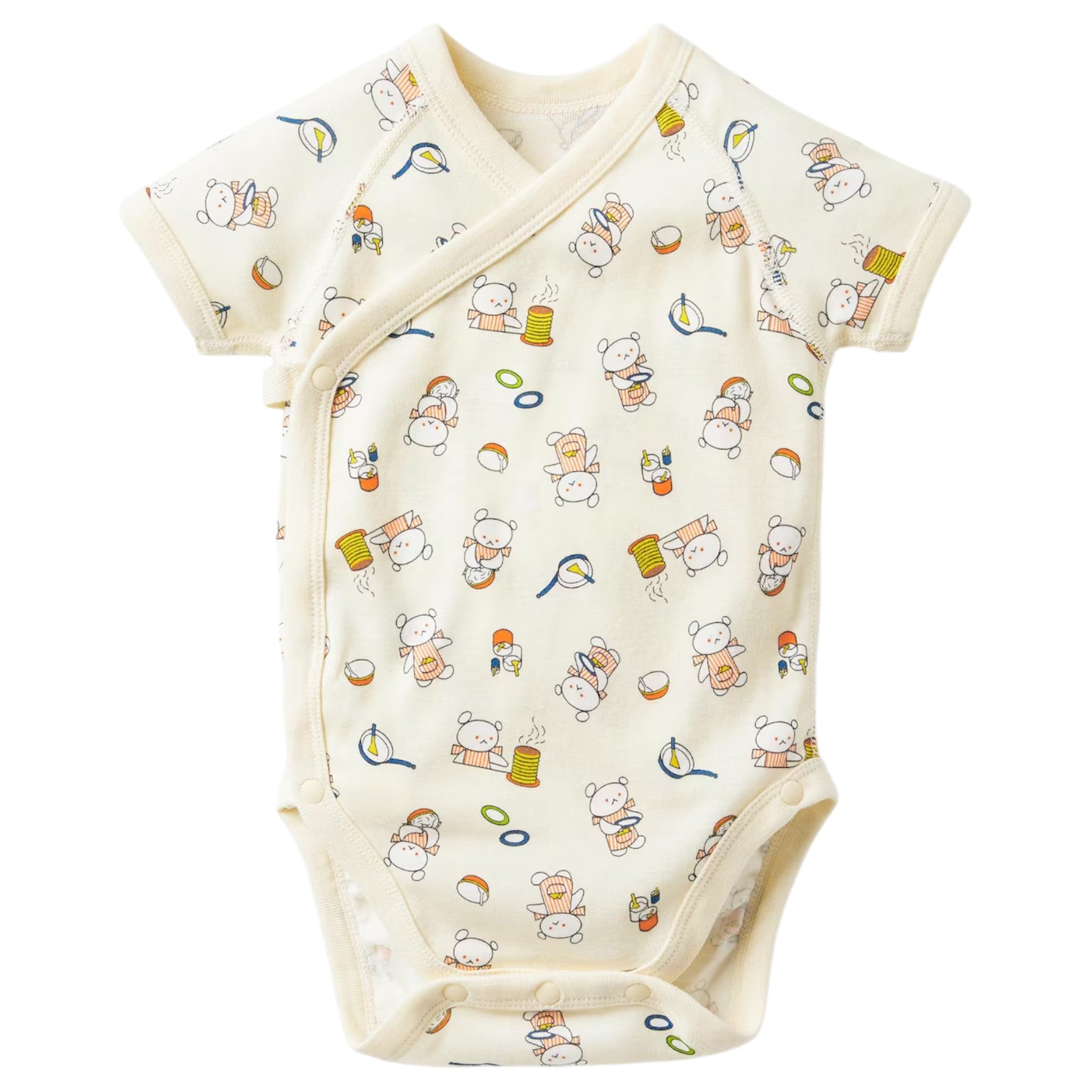 유니클로 베이비 그림책 컬렉션 바디수트 시로쿠마짱의 핫케이크 앞여밈 60~70cm