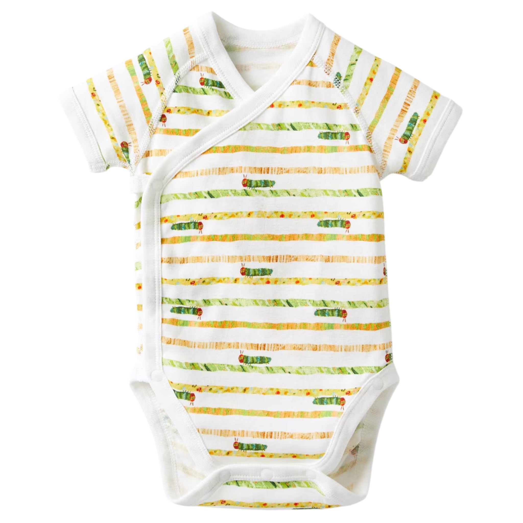 유니클로 베이비 그림책 컬렉션 바디수트 배고픈 애벌레 앞여밈 60~70cm