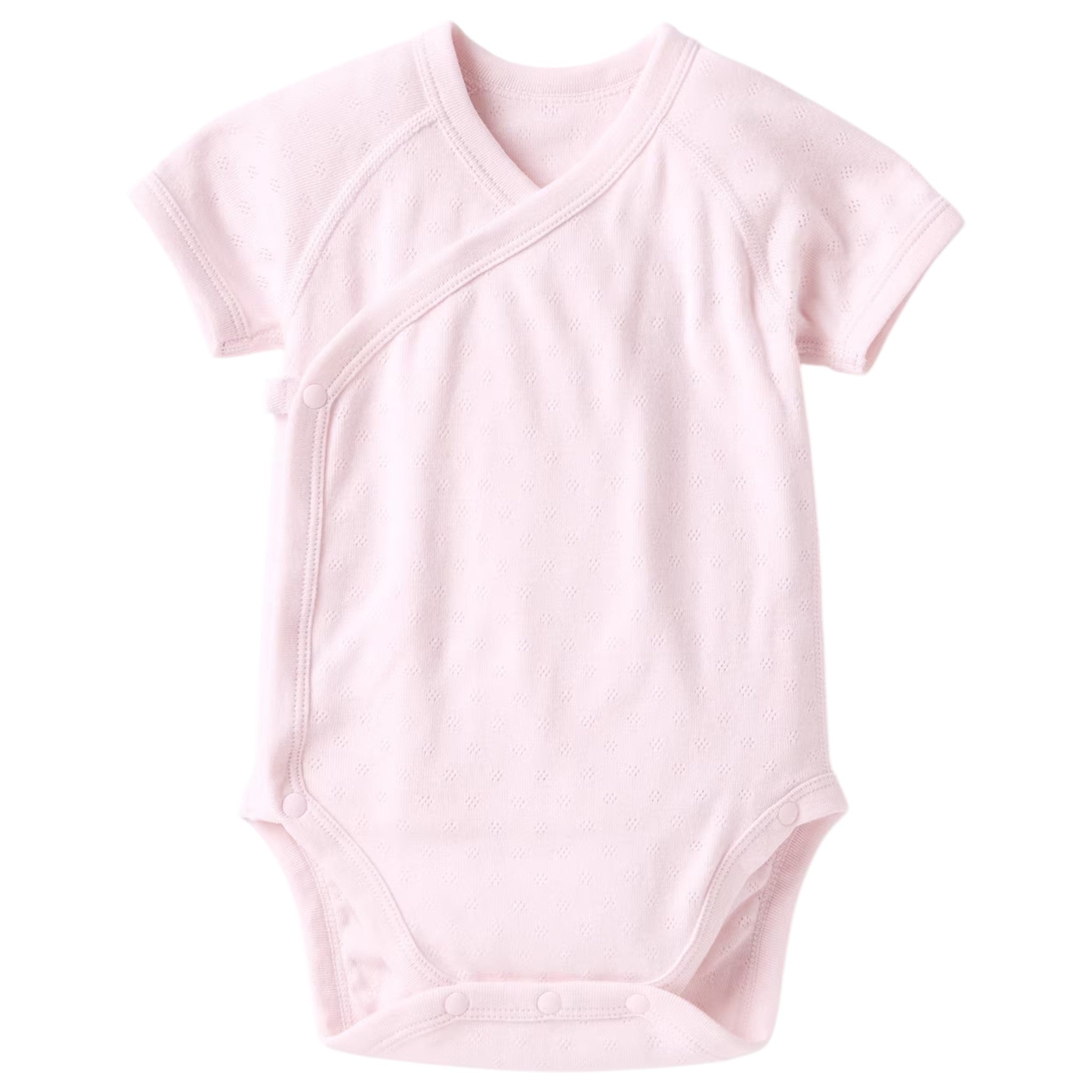 유니클로 베이비 포인텔 바디수트 앞여밈 핑크 60~70cm