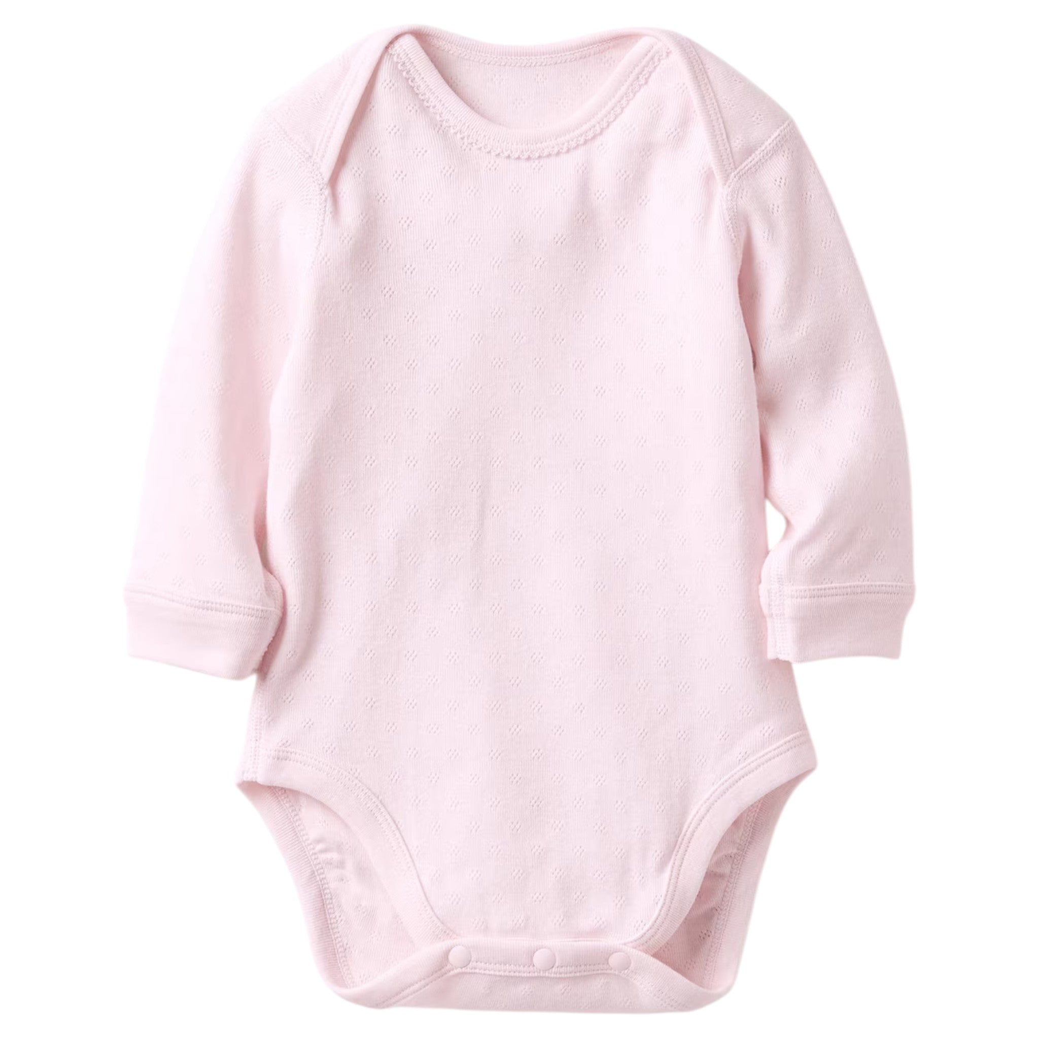 유니클로 베이비 포인텔 바디수트 앞여밈 핑크 60~70cm