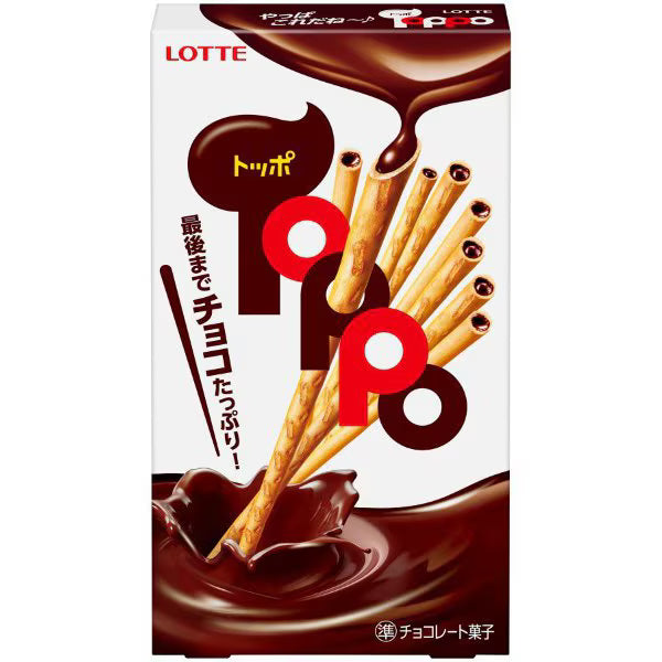 롯데 토포 초콜릿 스틱 2봉입