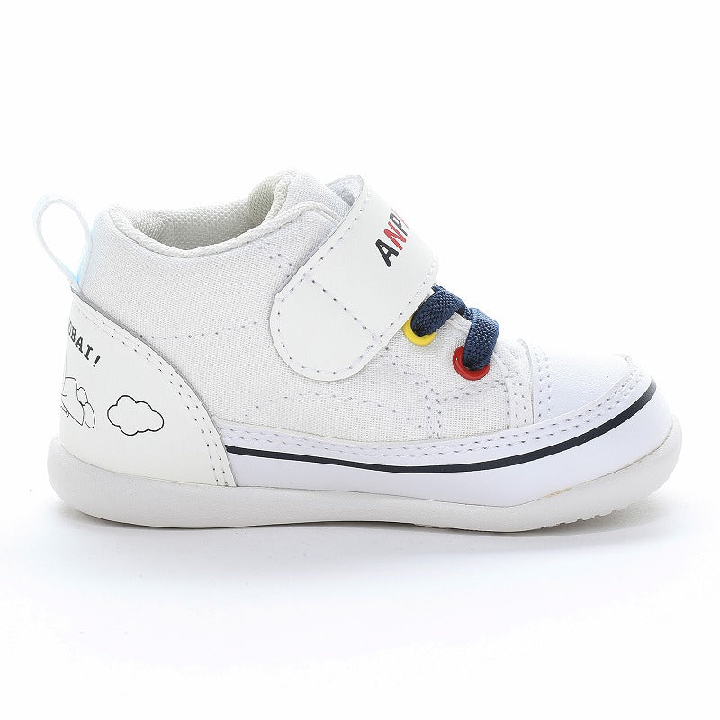 문스타 호빵맨 베이비 하이탑 슈즈 AP B61 화이트