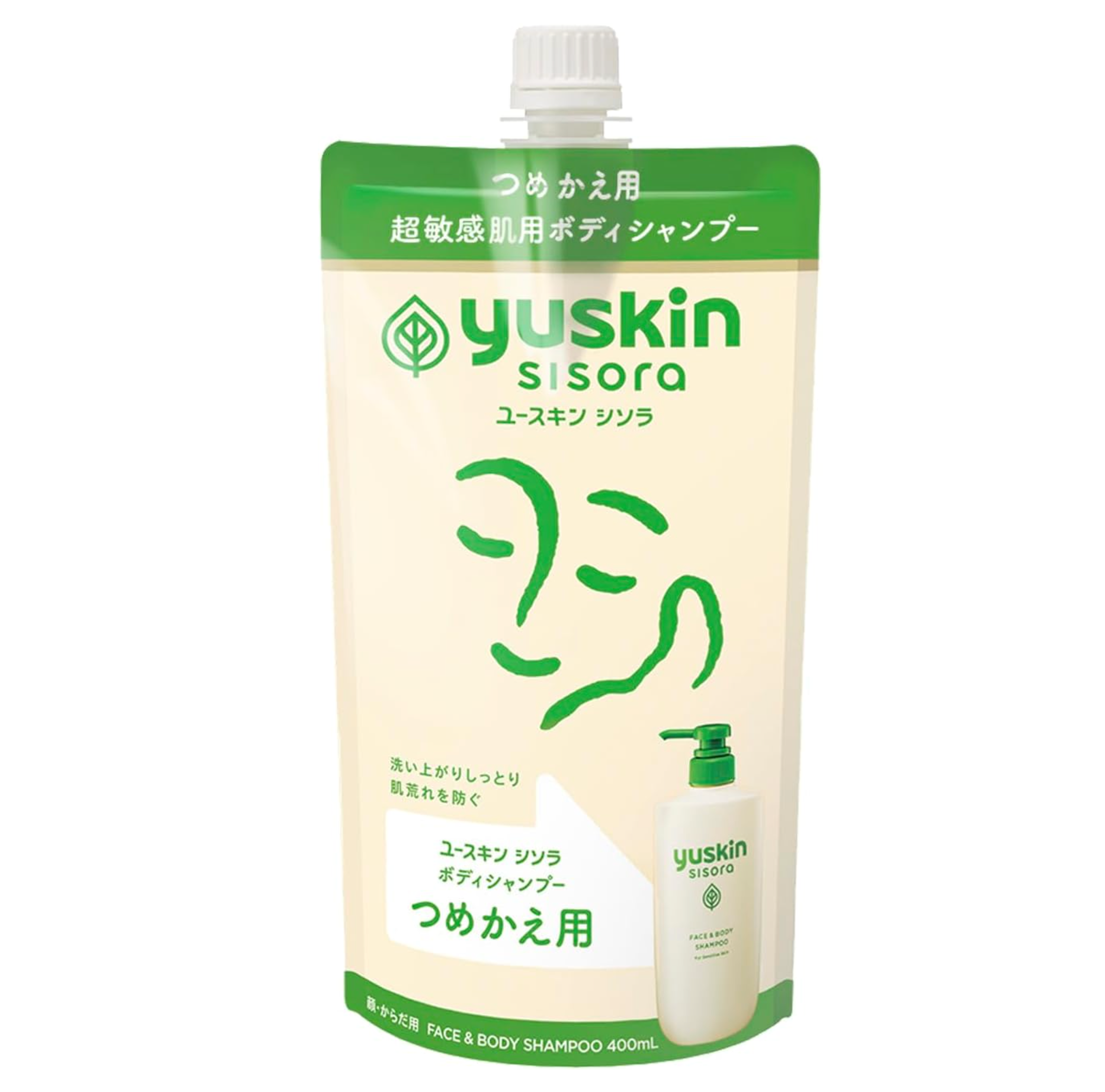 유스킨 시소라 바디 샴푸 리필 파우치 400ml