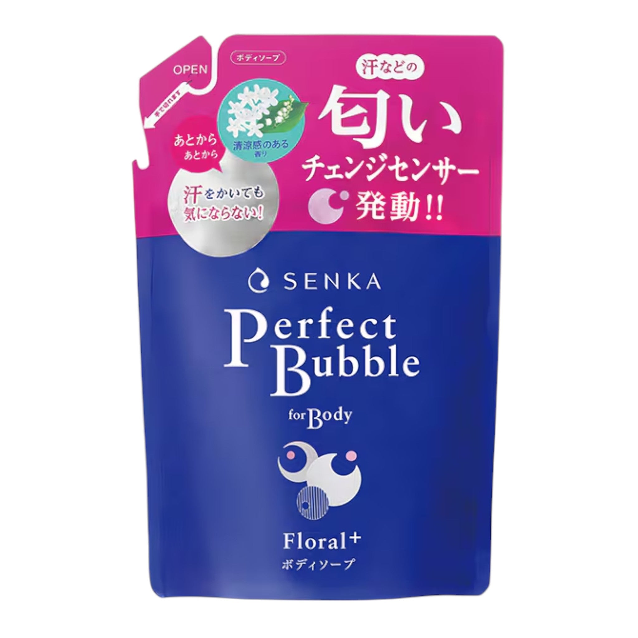 센카 퍼펙트 버블 포 바디 플로럴 플러스 리필 350ml