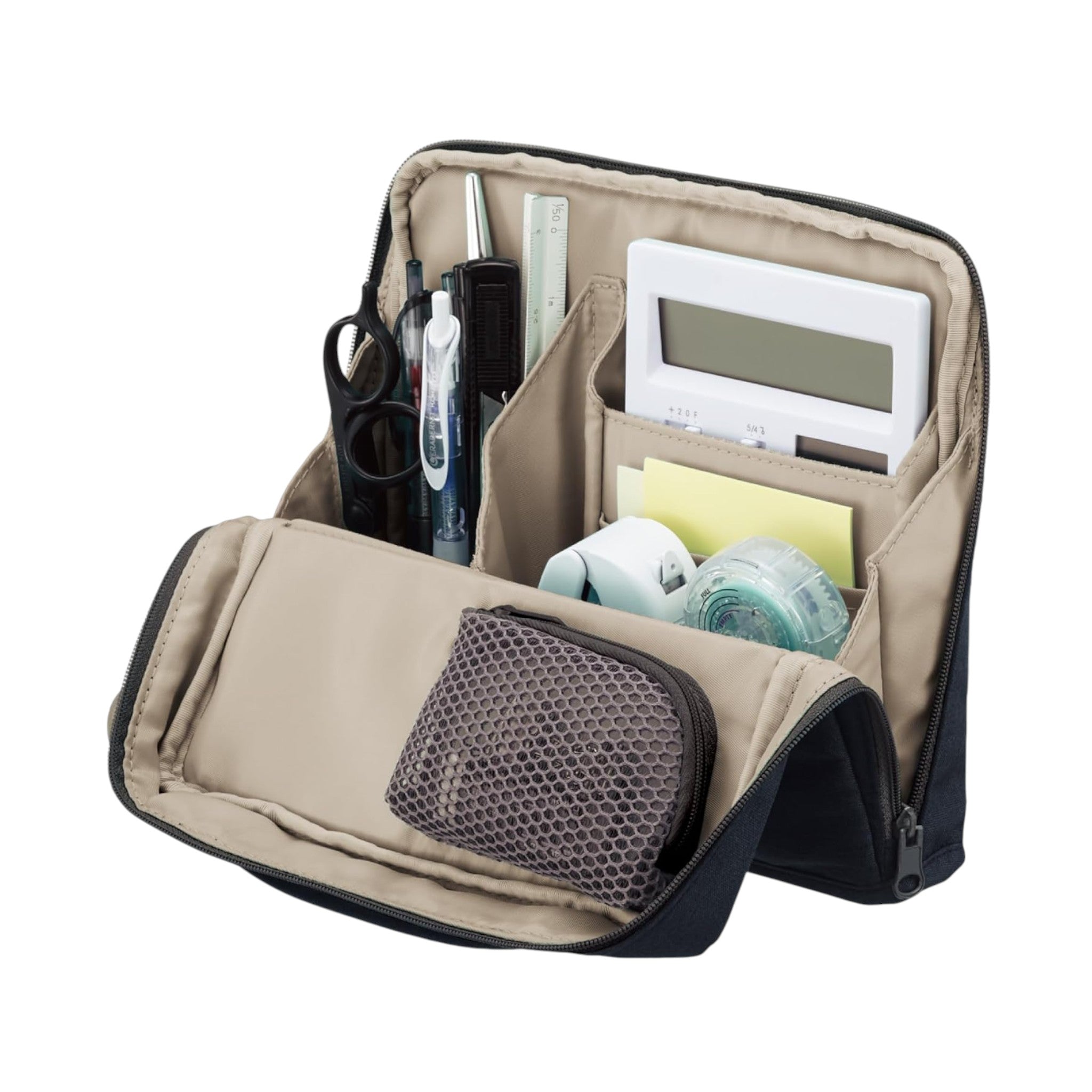 고쿠요 하코비즈 스탠드 파우치 네이비 카하-HB11B