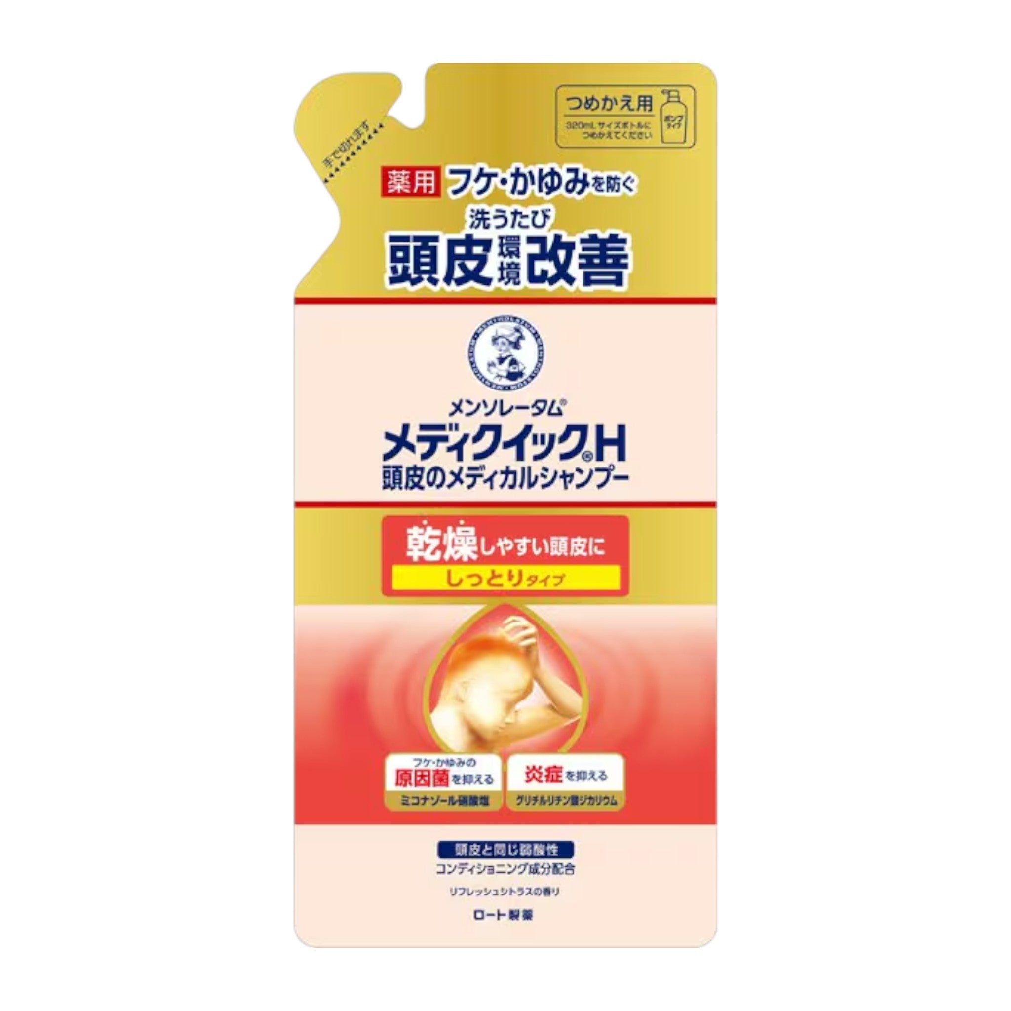 멘소래담 메디퀵 H 두피 메디컬 샴푸 촉촉한 타입 리필 280ml