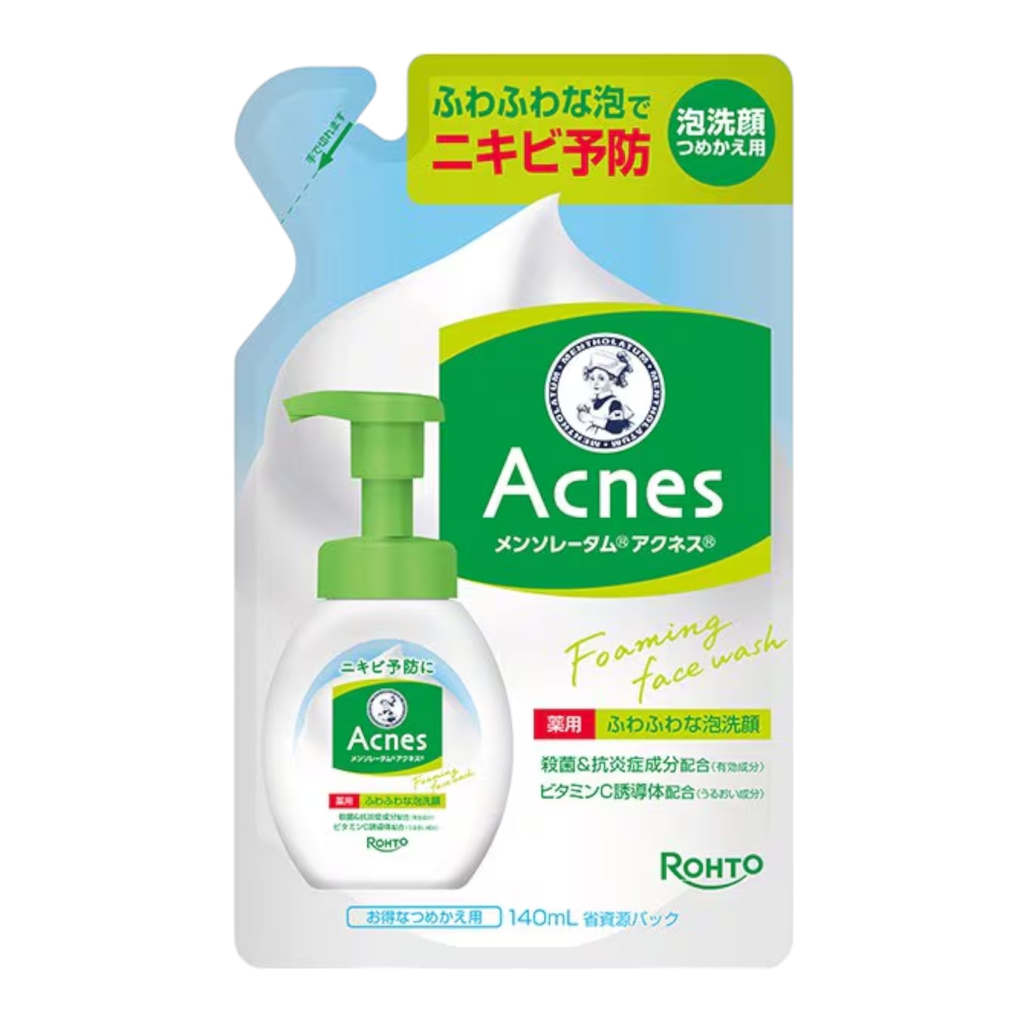 멘소래담 아크네스 약용 폭신폭신 거품 세안 리필 140ml