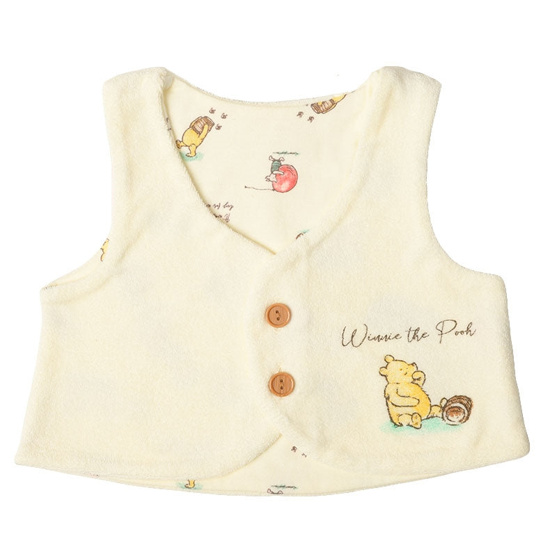 아카짱혼포 베이비 버튼 베스트 클래식 푸 오프화이트 50–70cm