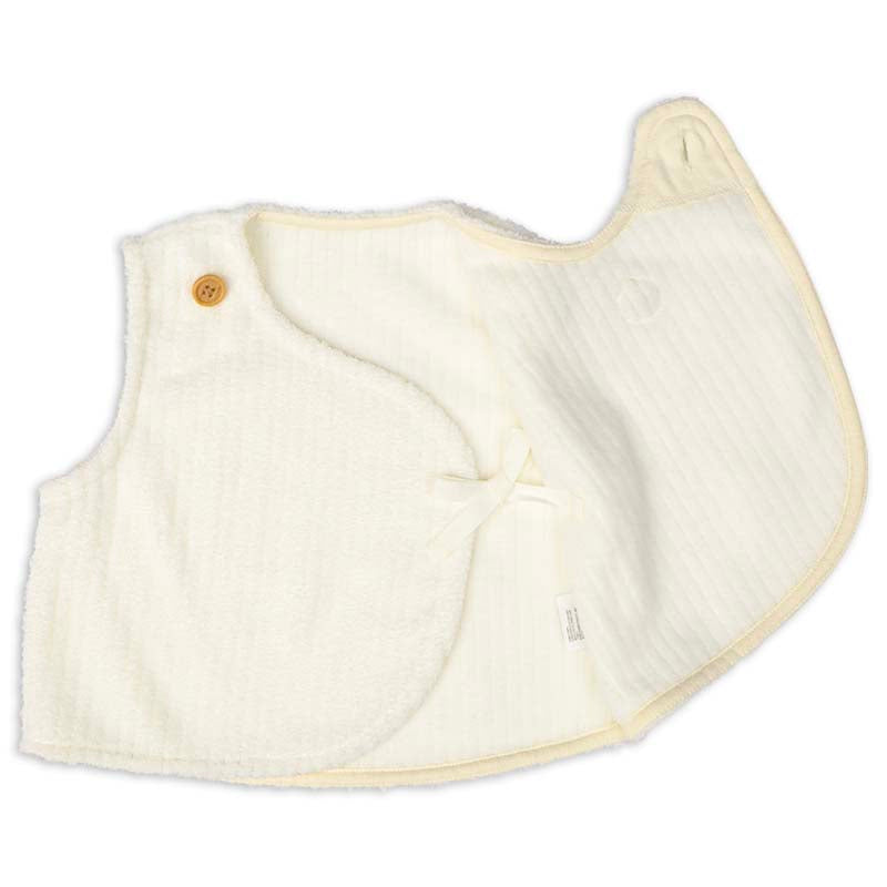 아카짱혼포 베이비 후와후와 플리스 베스트 오프화이트 50–70cm