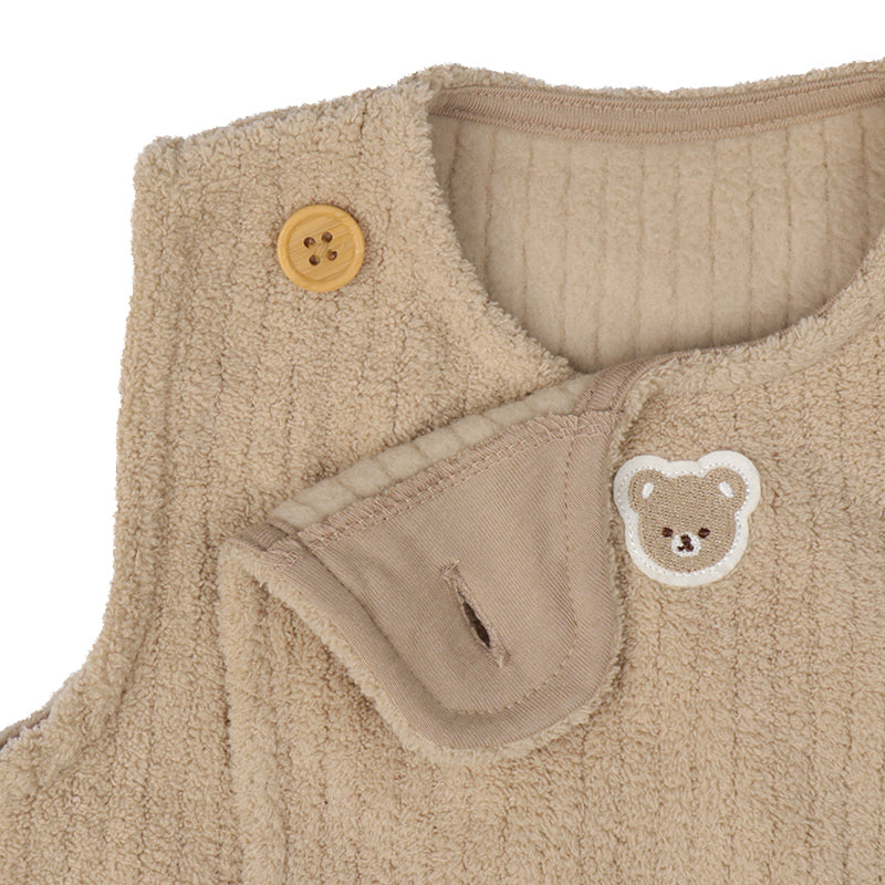 아카짱혼포 베이비 후와후와 플리스 베스트 브라운 50–70cm