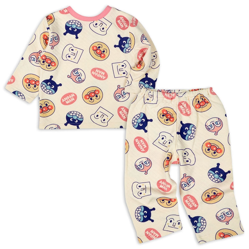 아카짱혼포 호빵맨 베이비 퀼팅 파자마 실내복 세트 핑크