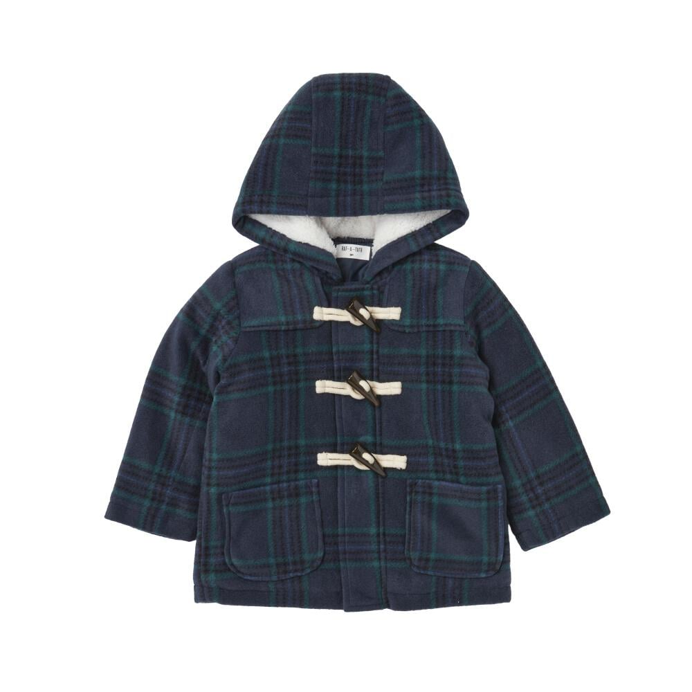 TOYSRUS RAT-A-TATR 유아 패딩 더플 코트 체크 네이비