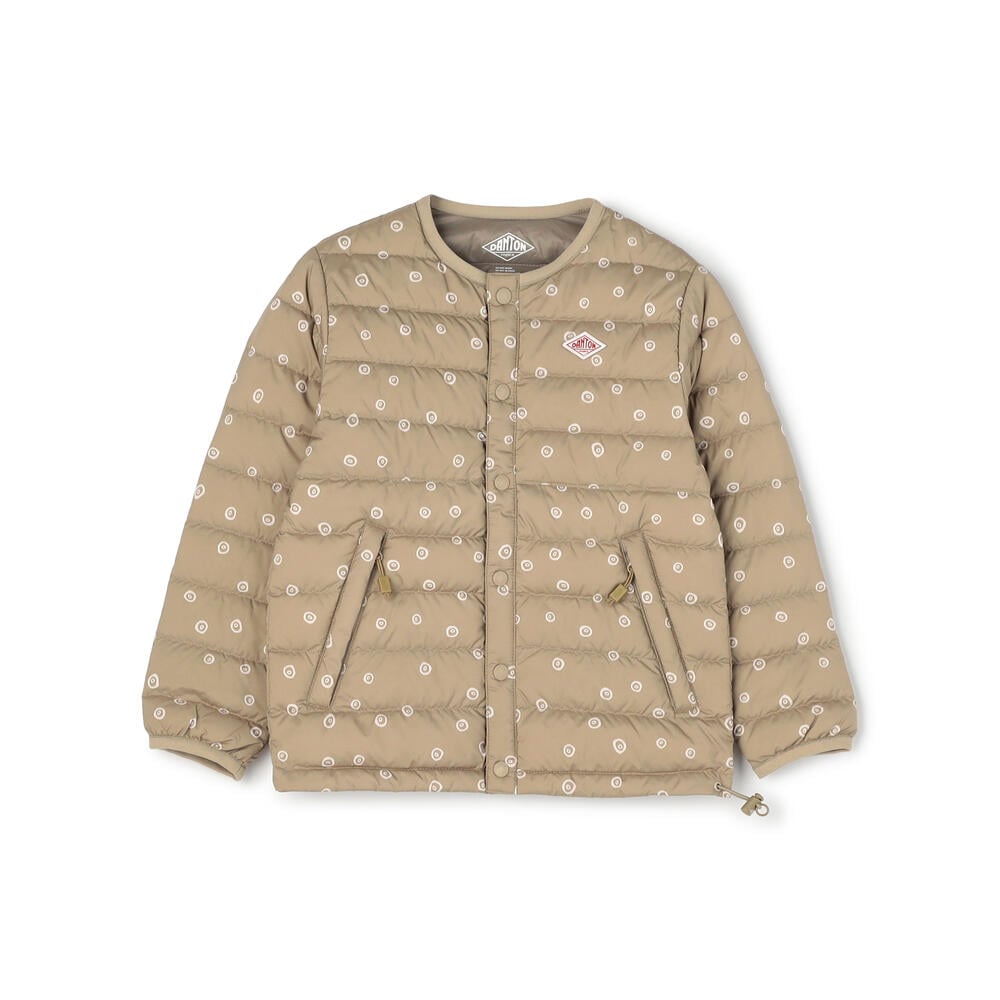 단톤 KIDS' INNER DOWN CREWNECK JACKET POLKA DOT