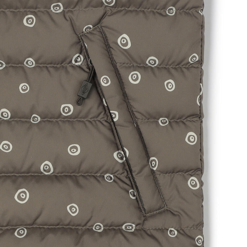 단톤 KIDS' INNER DOWN CREWNECK VEST PLAID POLKA DOT