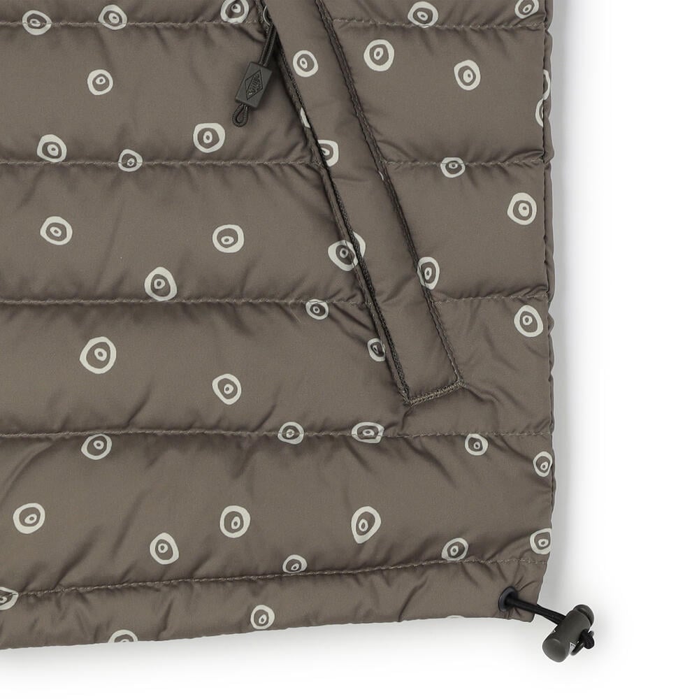 단톤 KIDS' INNER DOWN CREWNECK VEST PLAID POLKA DOT
