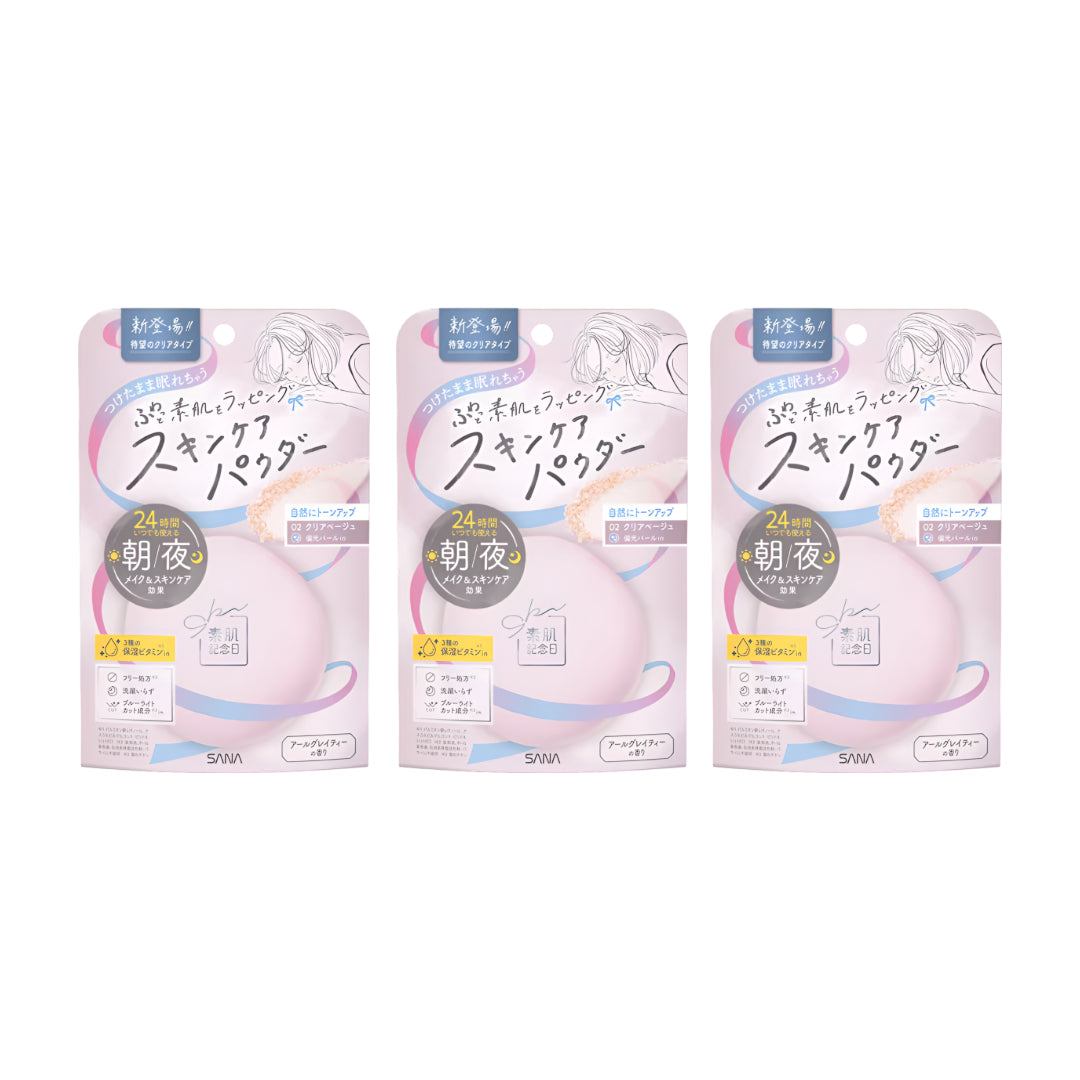 사나 스하다기념일 스킨케어 파우더 N 02 클리어 베이지 10g 3개