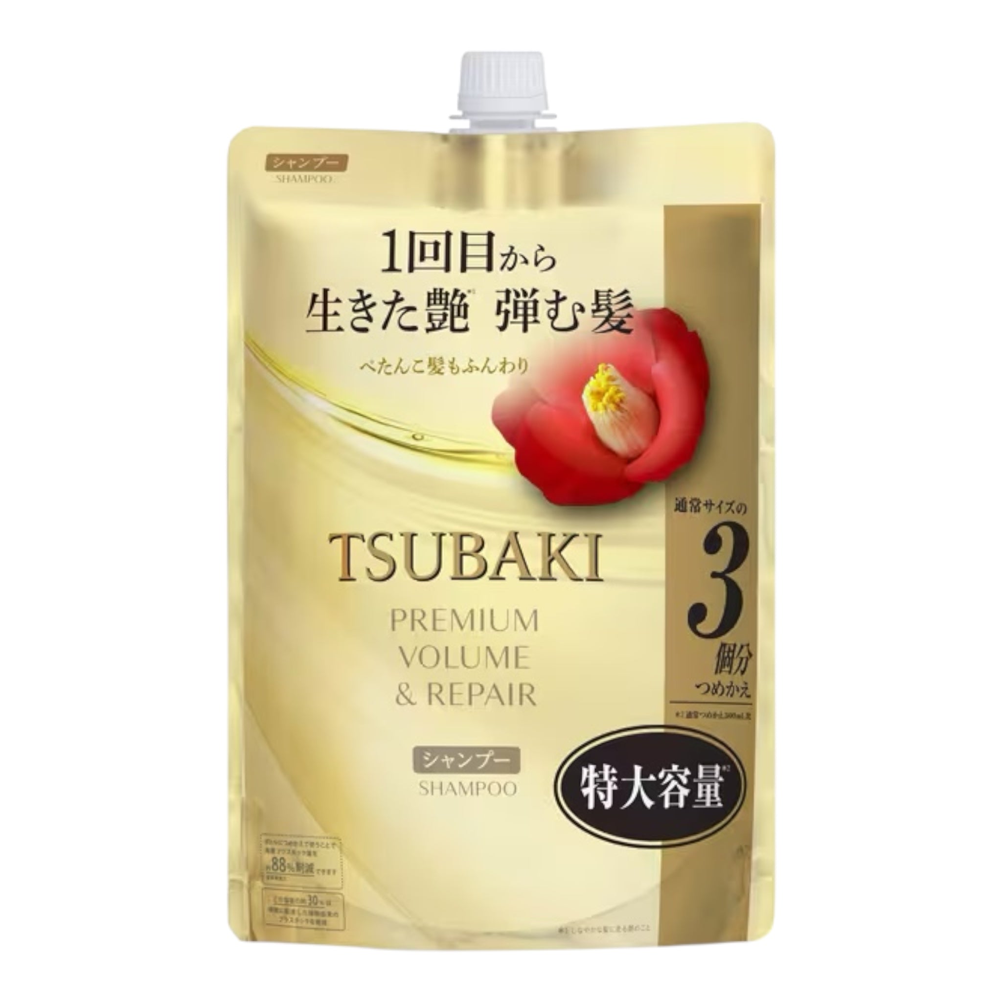 椿 PREMIUM 豐盈修護洗髮精 補充包 900ml