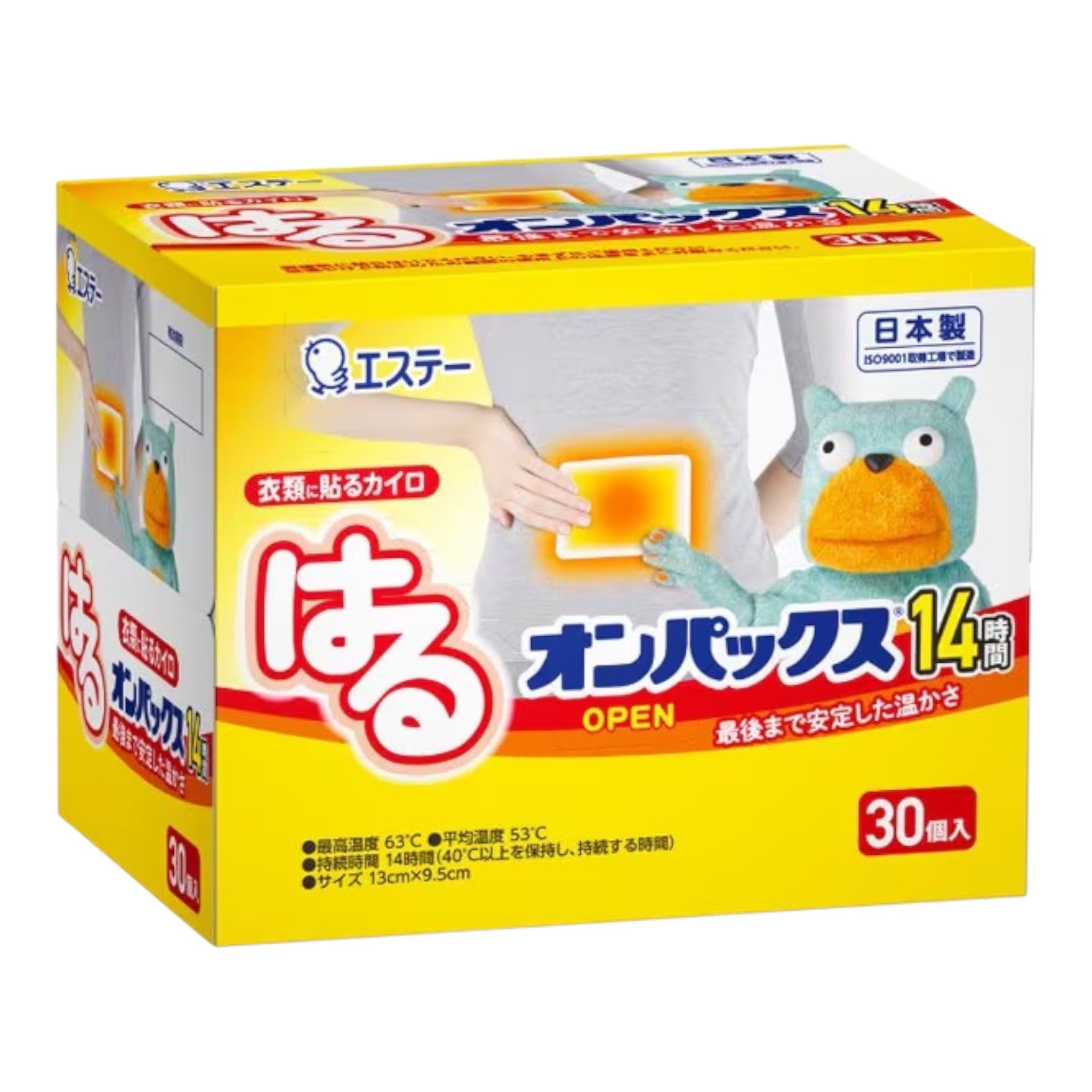 에스테 하루 온팩스 붙이는 핫팩 14시간 지속 30개입