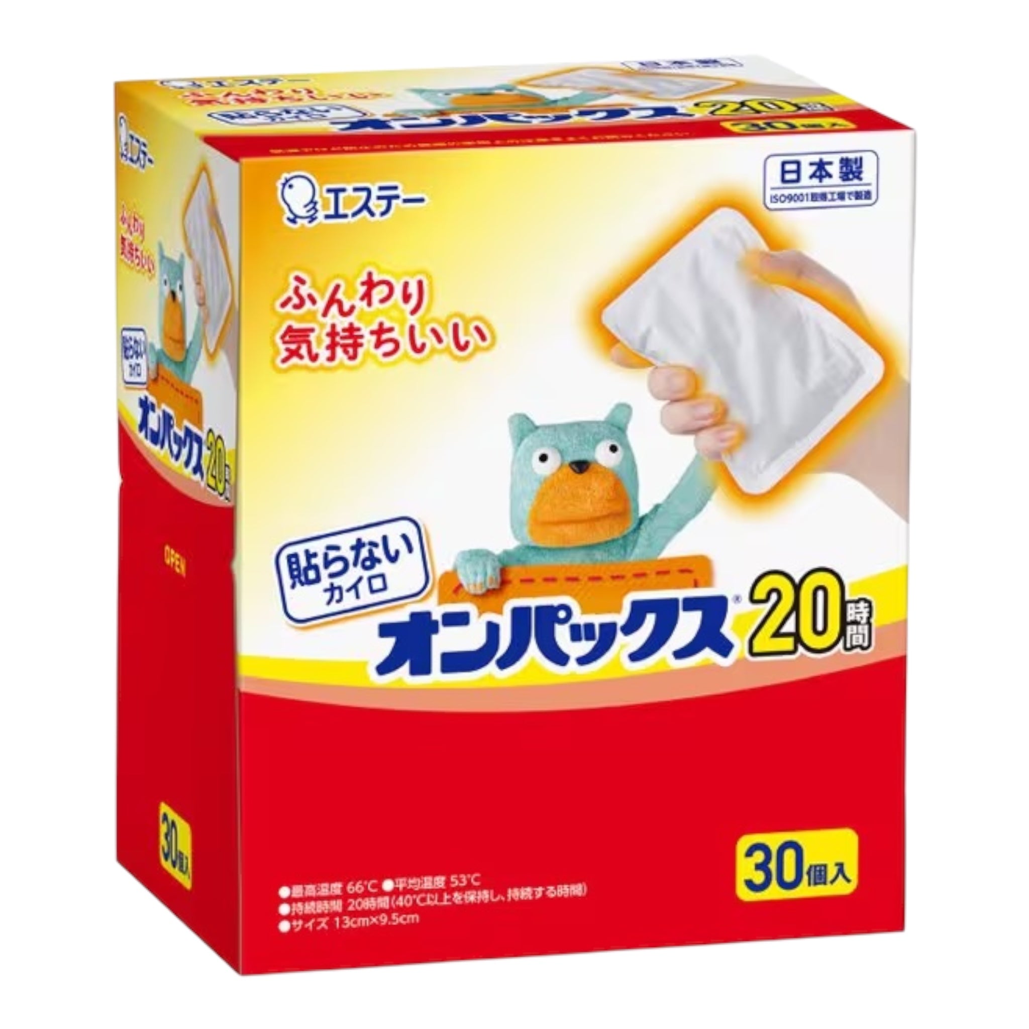 에스테 온팩스 붙이지 않는 핫팩 20시간 지속 30개입