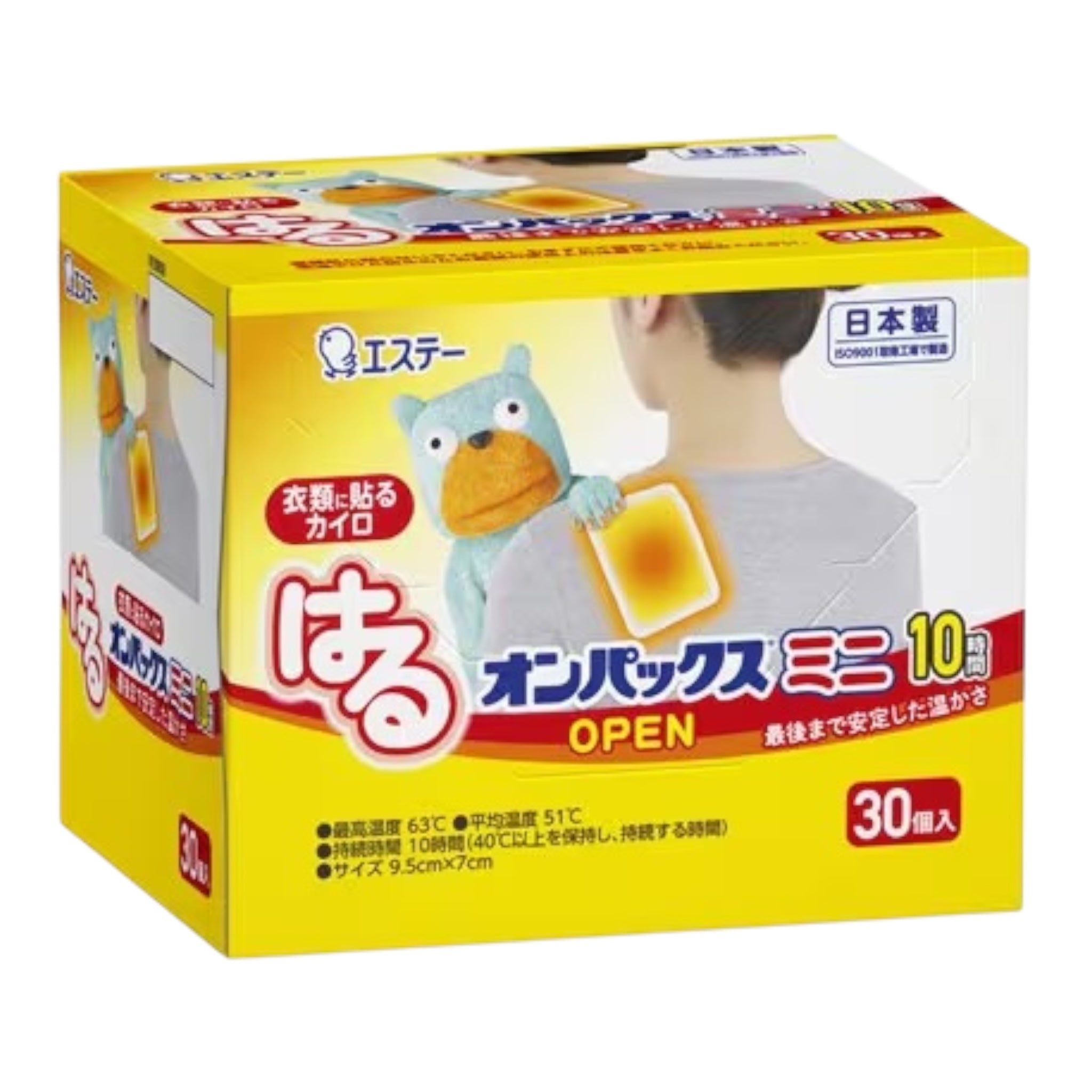 에스테 온팩스 붙이는 핫팩 미니사이즈 10시간 지속 30개입
