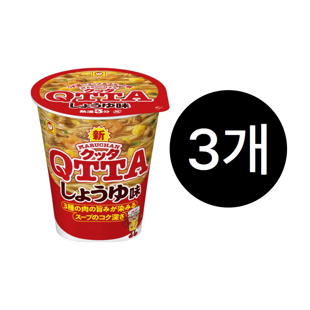 마루짱 QTTA 간장맛 컵라면 74g 3개