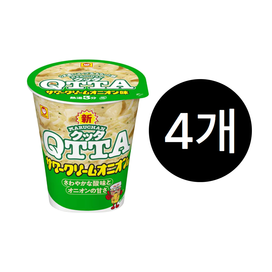 마루짱 QTTA 사워크림 어니언 컵라면 82g 4개