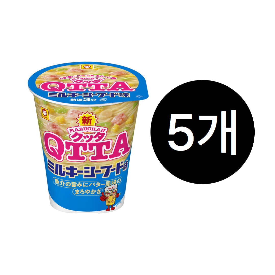 마루짱 QTTA 밀키 씨푸드 컵라면 77g 5개