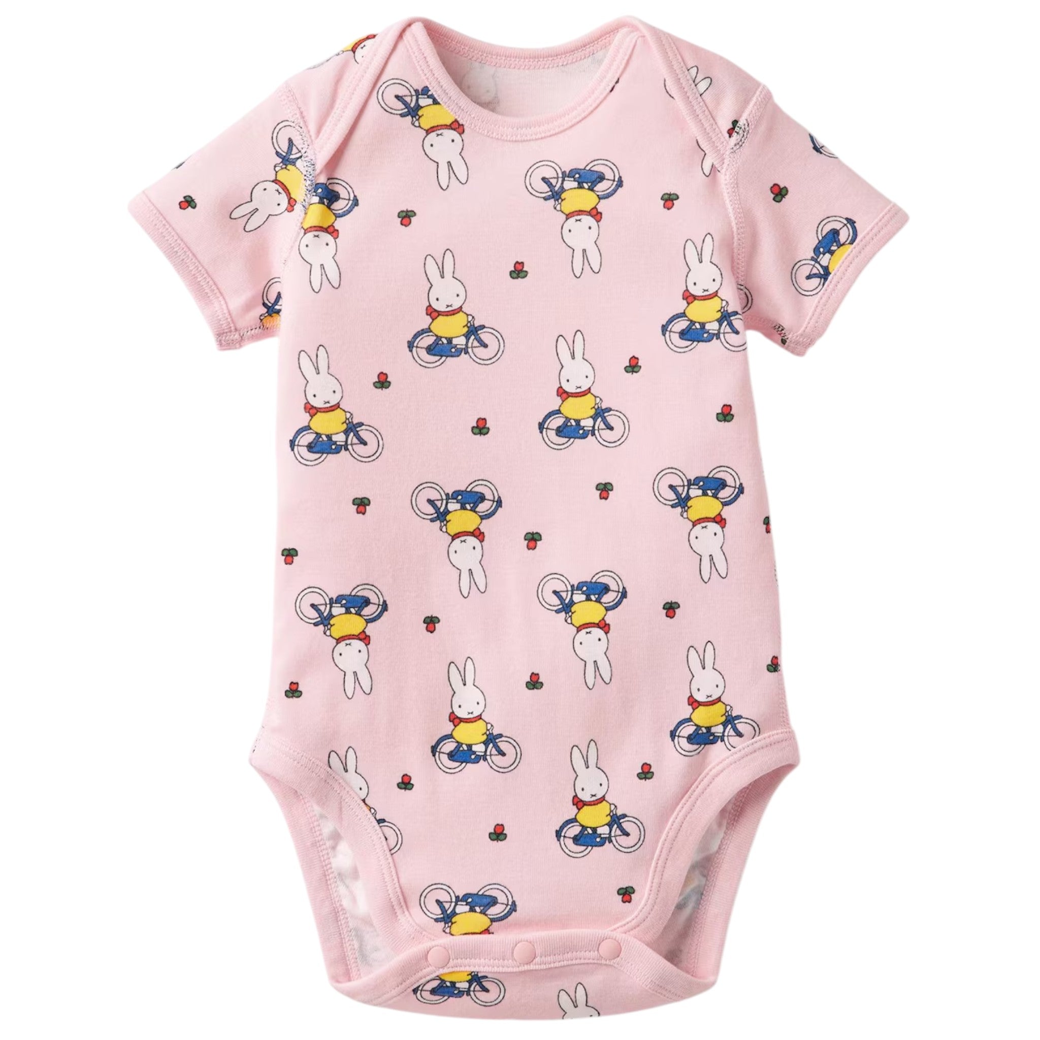 UNIQLO 嬰兒圖畫書系列 連身衣 小兔子與自行車 70~90cm