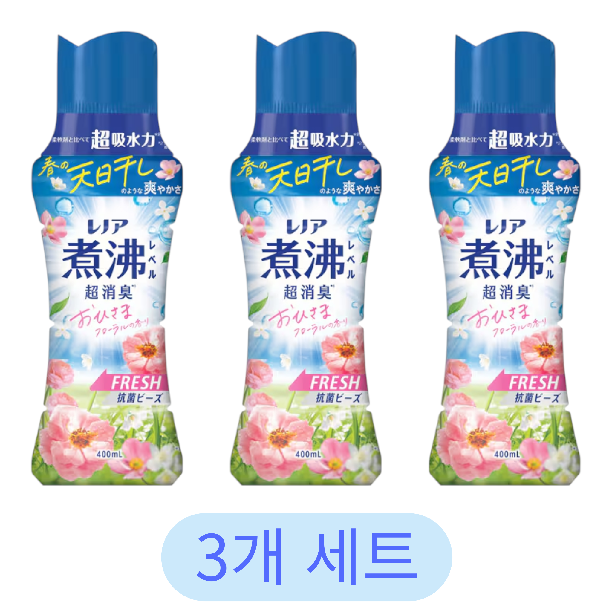 레노아 초소취 항균비즈 한정판 햇살 플로럴 400ml (3세트)