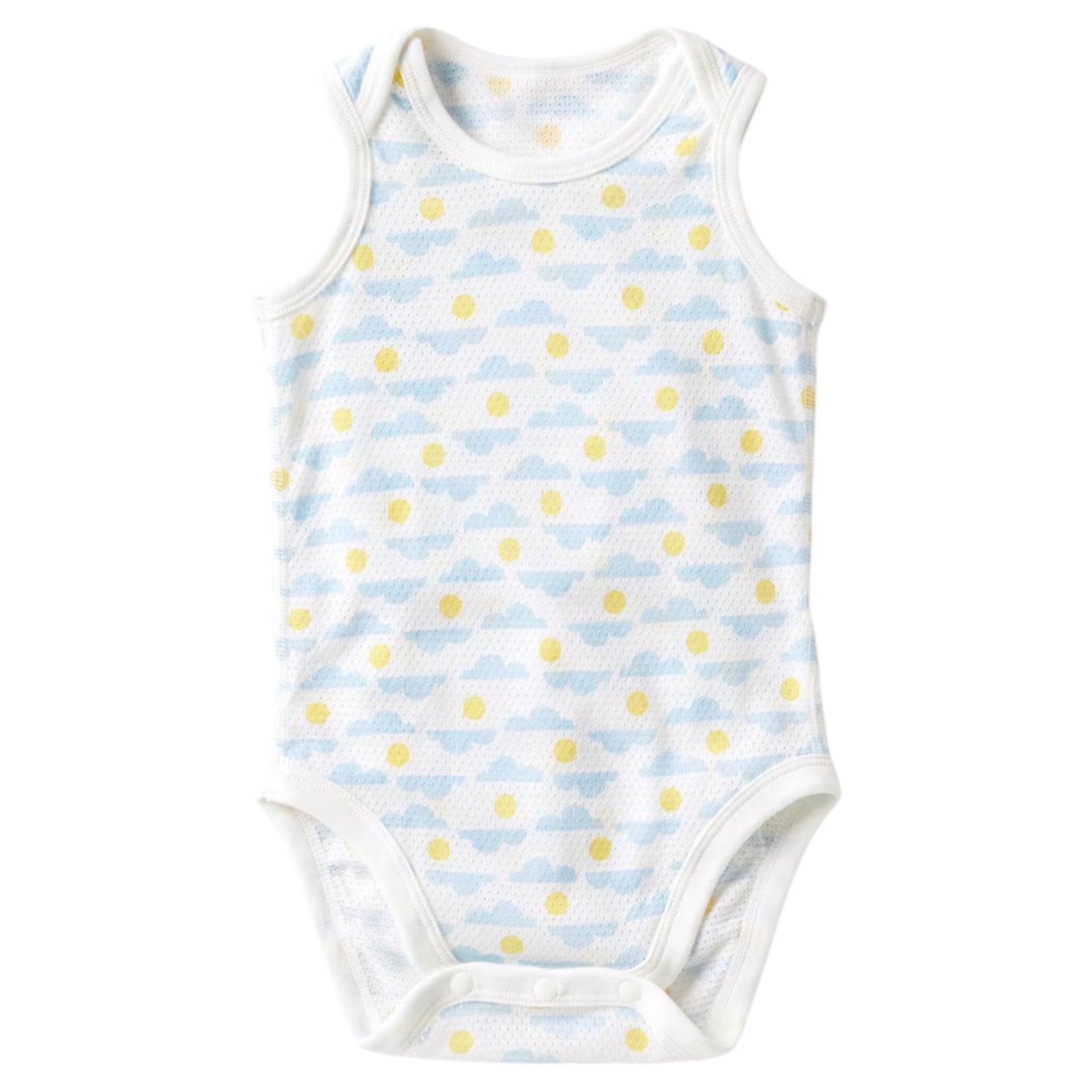 유니클로 베이비 코튼 메쉬 바디수트 민소매 블루 70~90cm