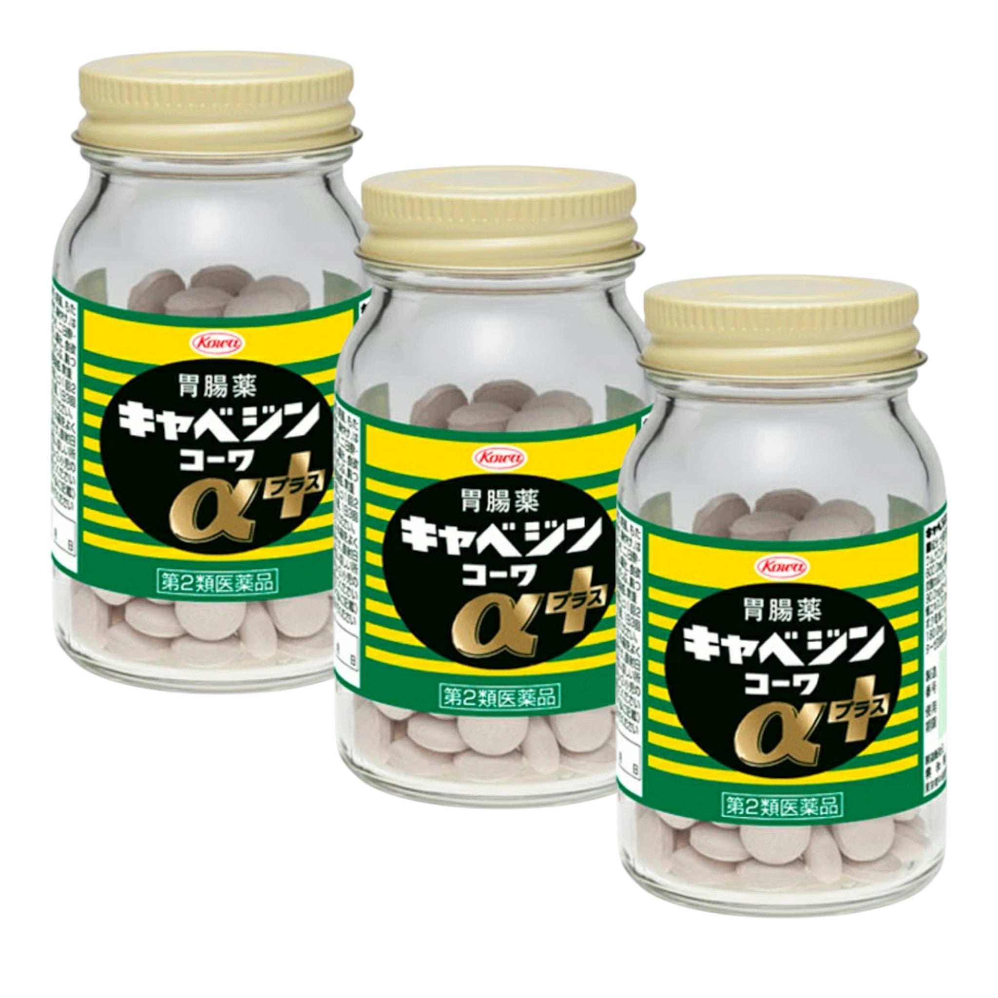 카베진 코와 알파 플러스 200정 x 3개 세트 양배추 위장약 소화제 속쓰림 개선