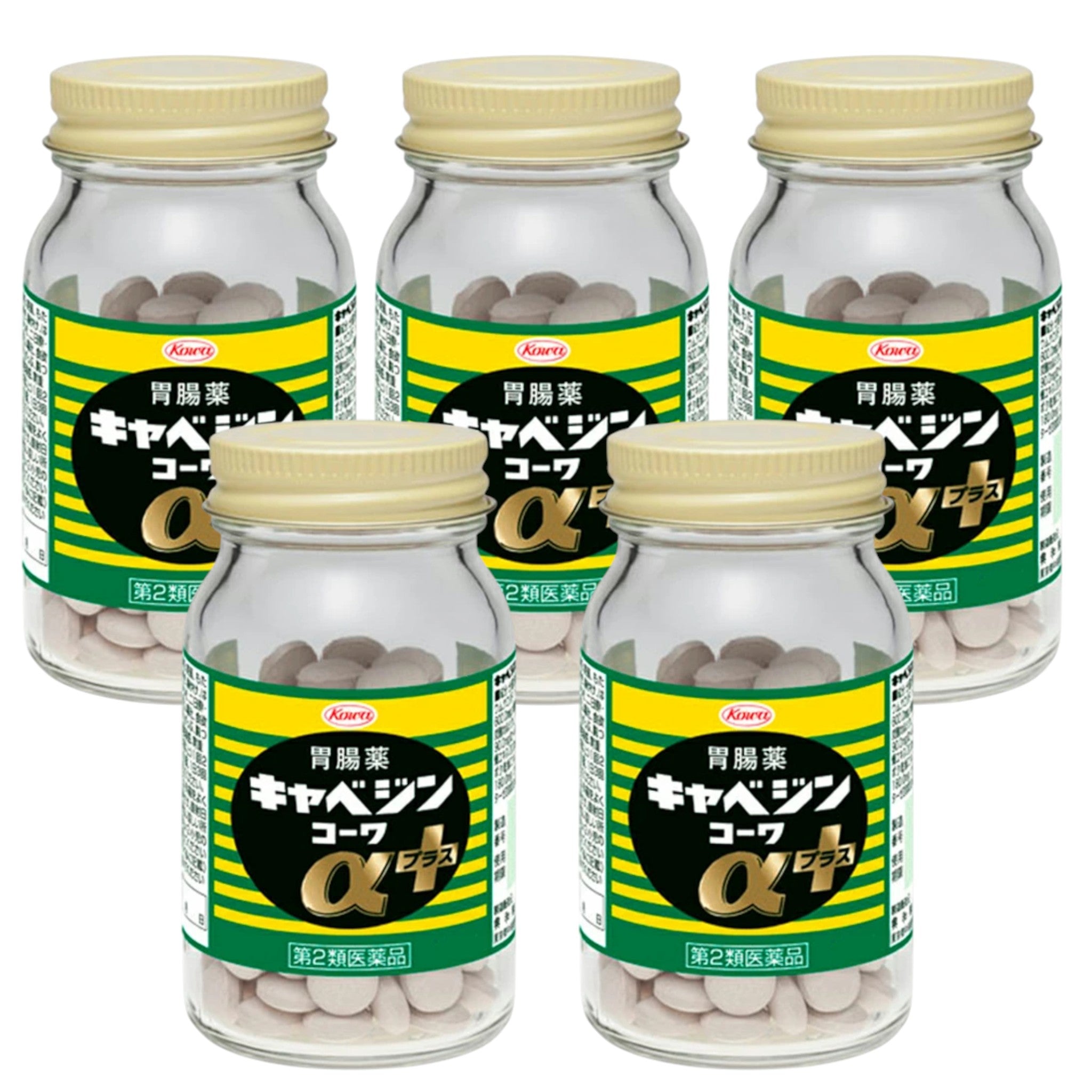 카베진 코와 알파 플러스 200정 x 5개 세트 양배추 위장약 소화제 속쓰림 개선