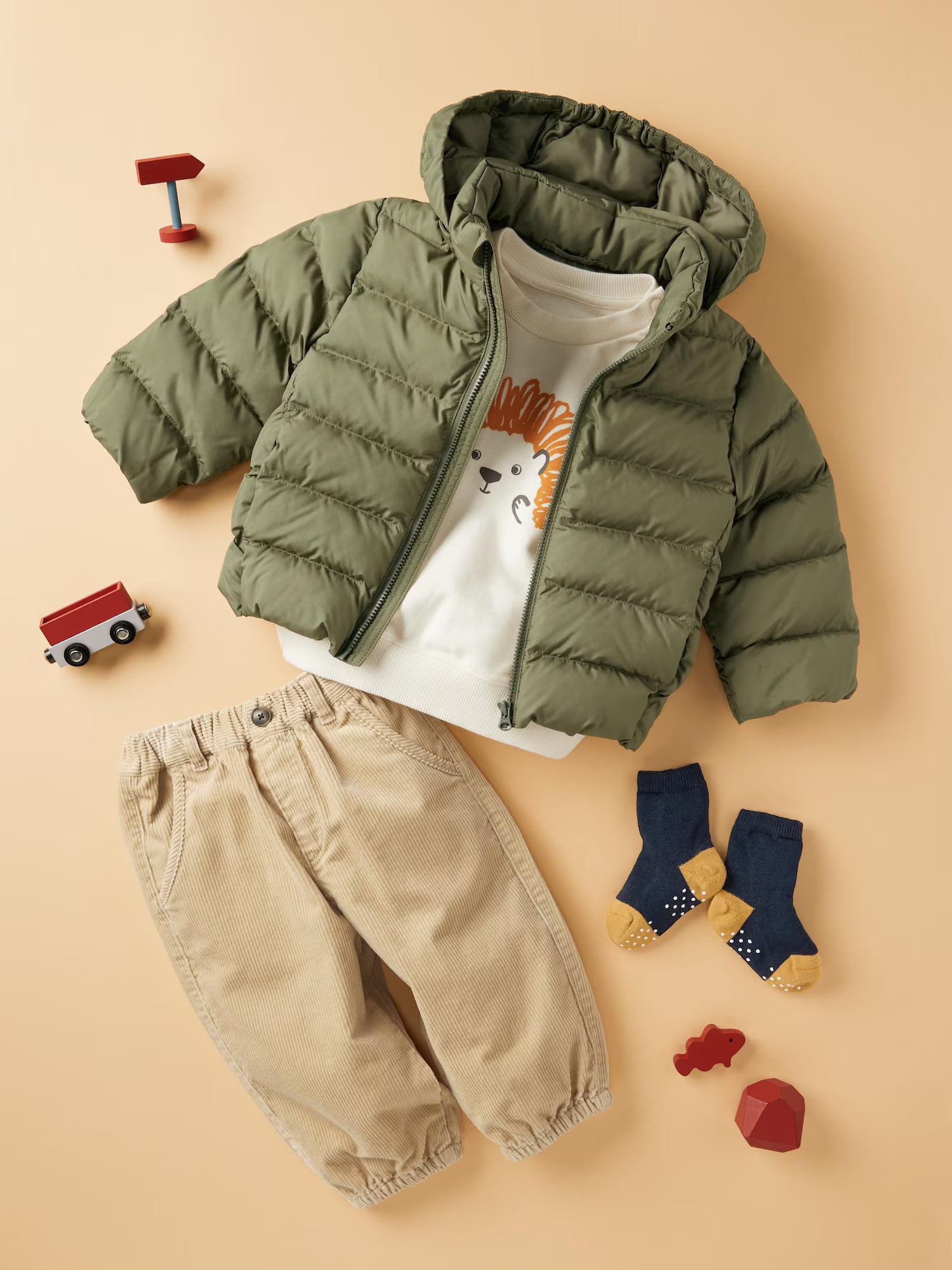 優衣庫嬰兒可水洗蓬鬆外套 80~110cm